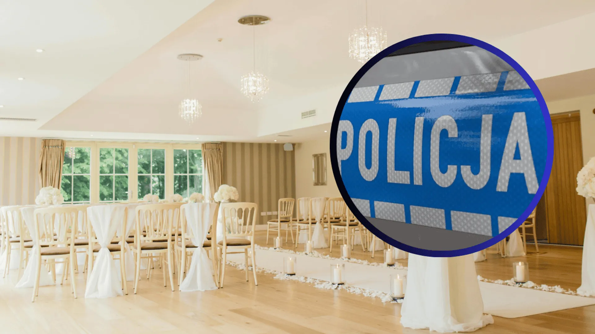 Sala weselna, policja