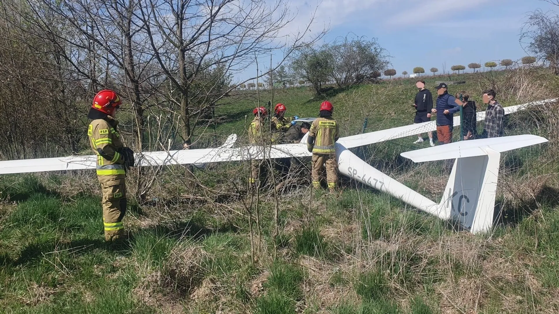 Samolot, awaryjne lądowanie, Bielsko-Biała