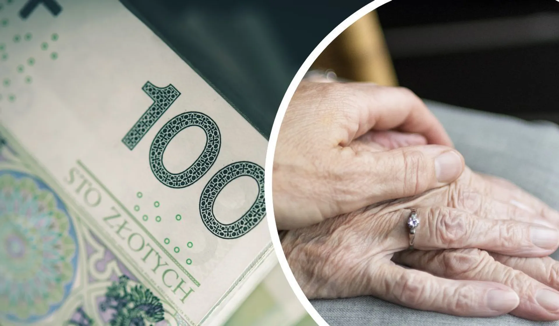 Sto złotych oraz dłonie seniora