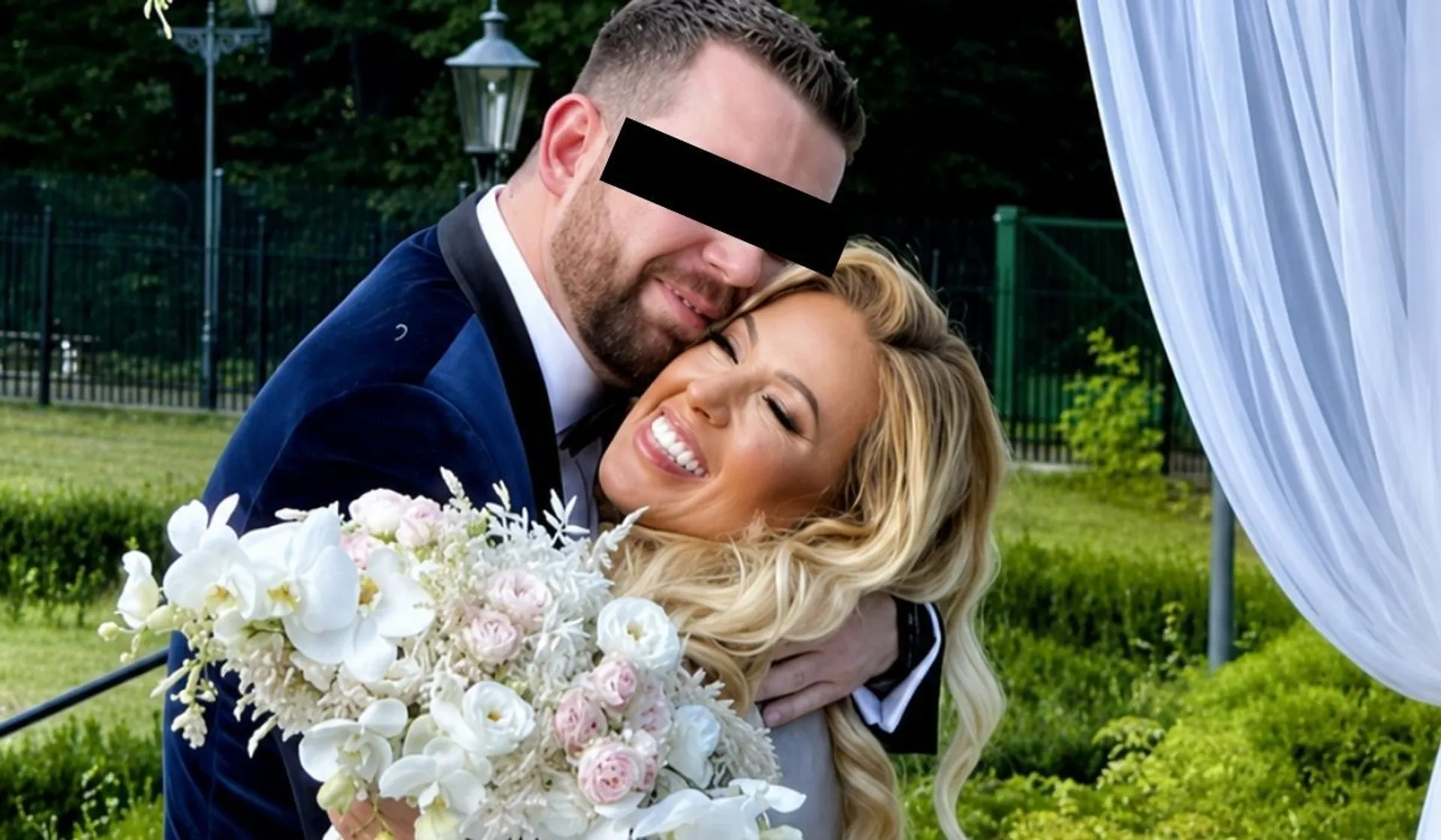 Sylwia Peretti z mężem