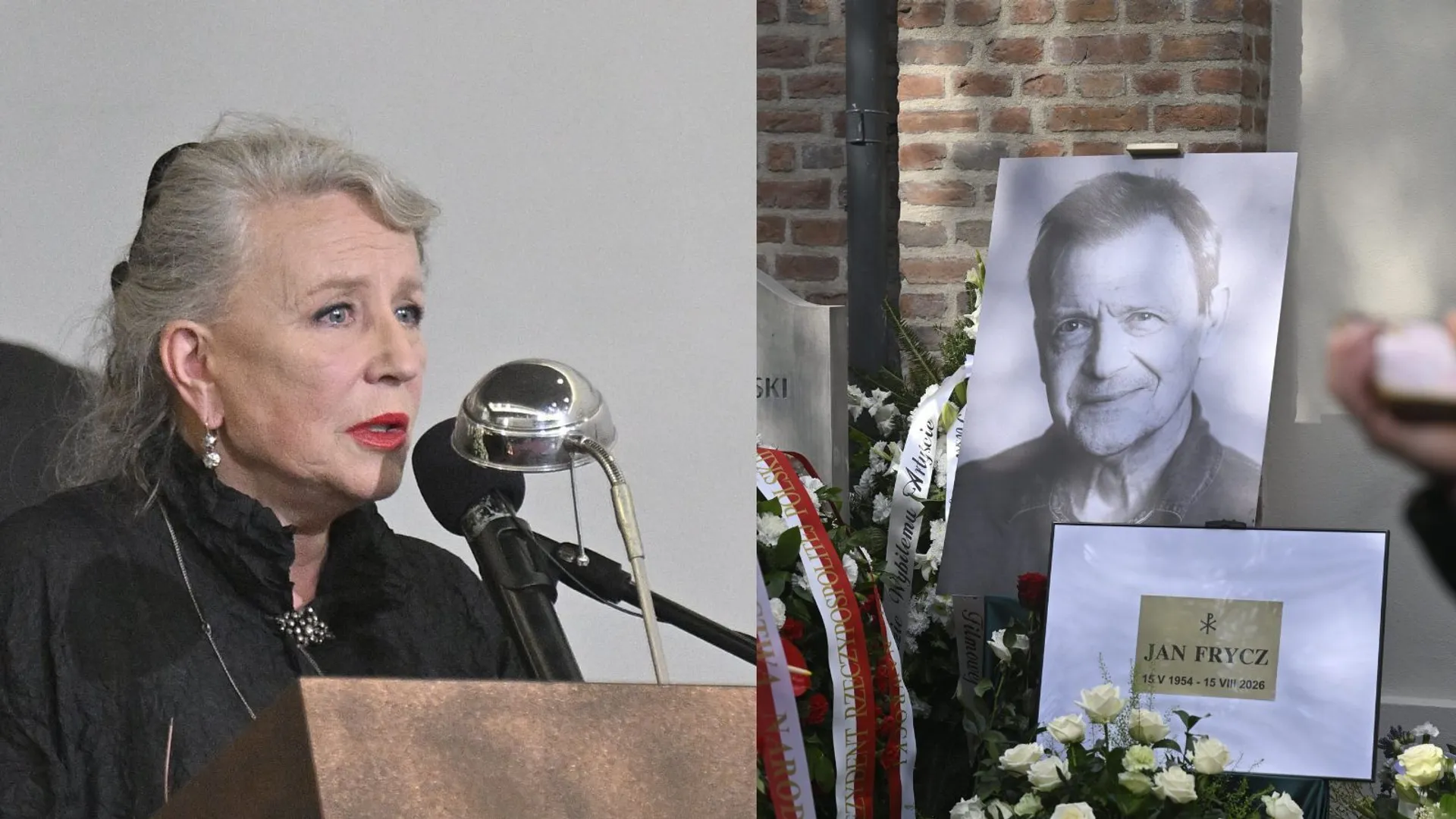 Krystyna Janda, pogrzeb Jana Frycza