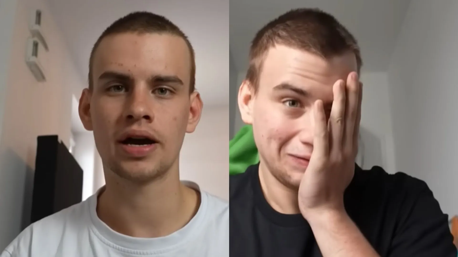 Łatwogang z zaniepokojoną miną 