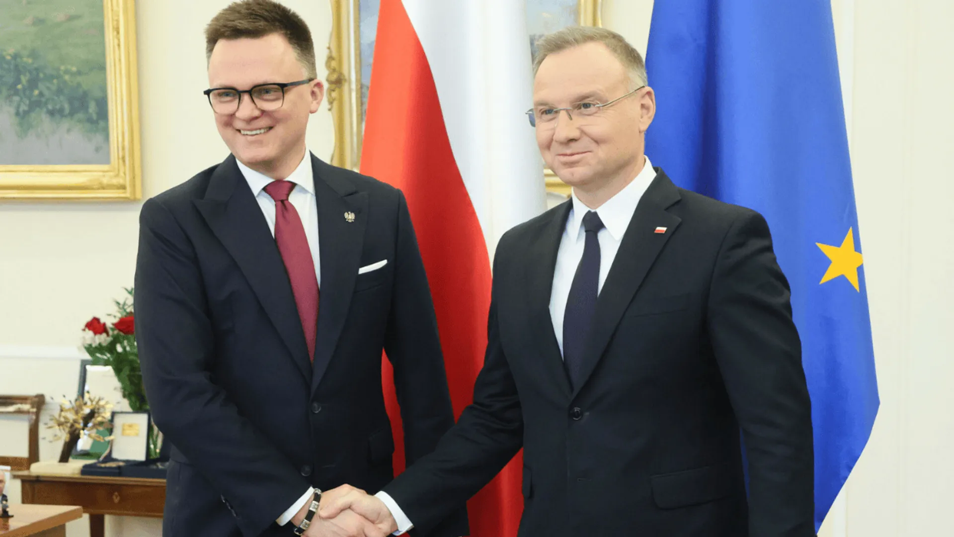 Szymon Hołownia i Andrzej Duda