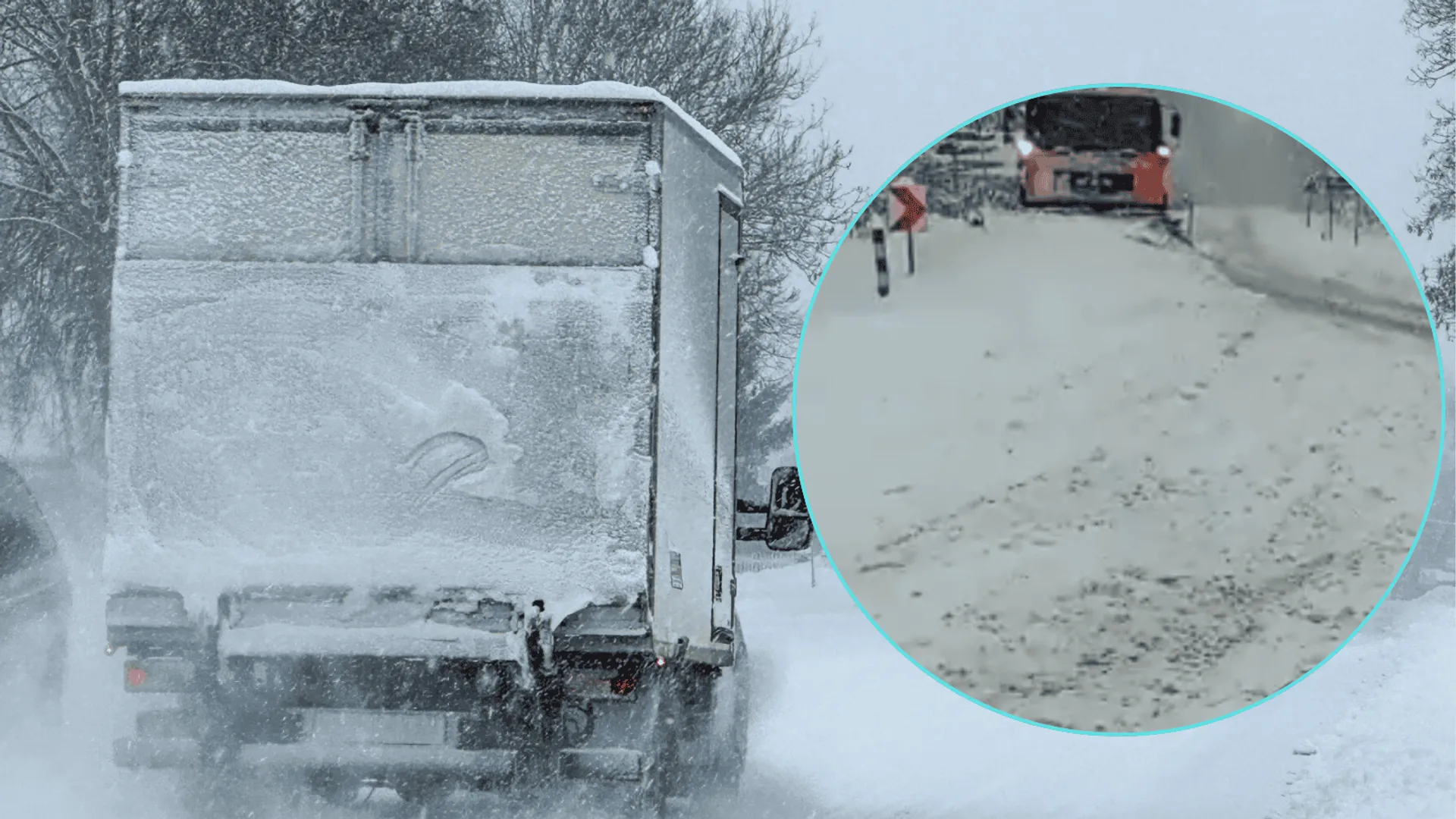 Kolejny paraliż dróg na północy Polski. Śnieżyca nie dała szans drogowcom. Potężne utrudnienia.