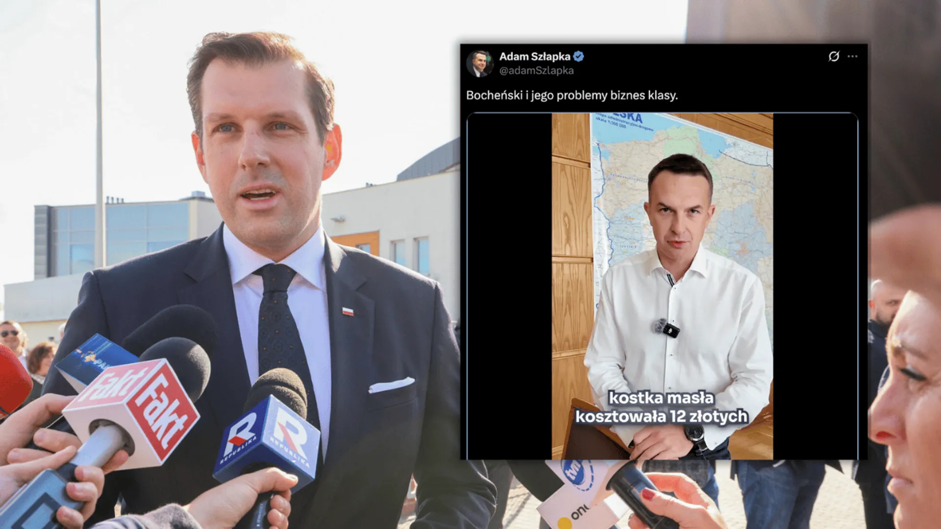 Tobiasz Bocheński, wpis na X