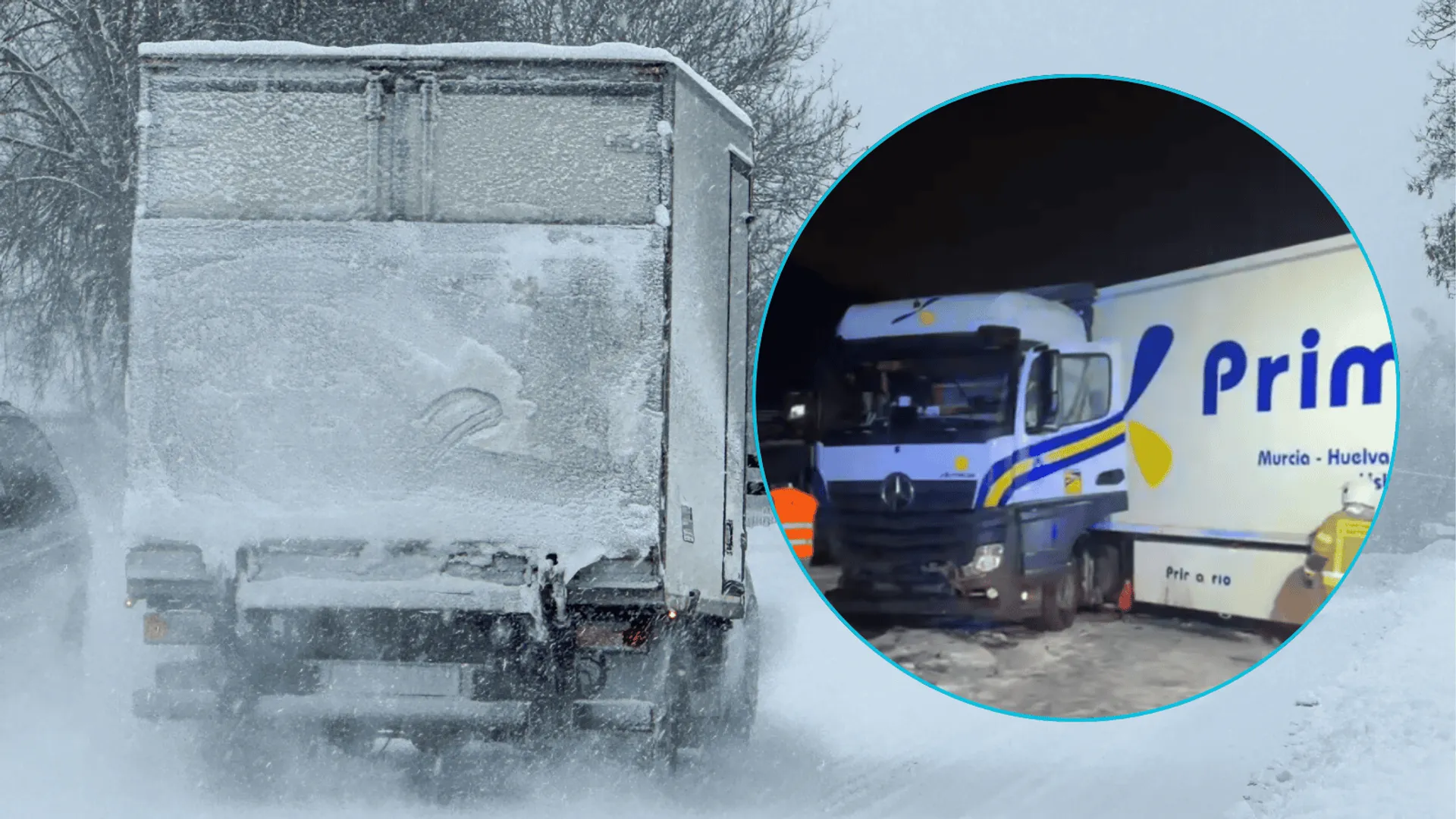 Atak zimy paraliżuje A4 pod Legnicą: Ciężarówka zablokowała wszystkie pasy ruchu