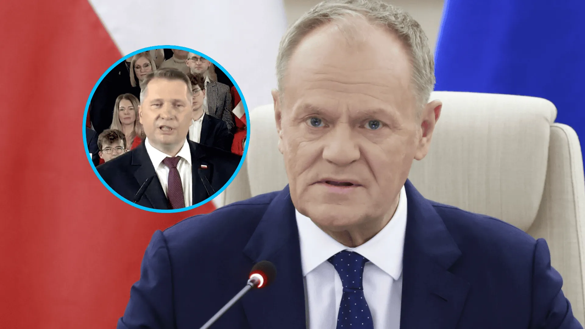 Donald Tusk, Przemysław Czarnek, fot. Filip Naumienko/REPORTER, PiS/YouTube
