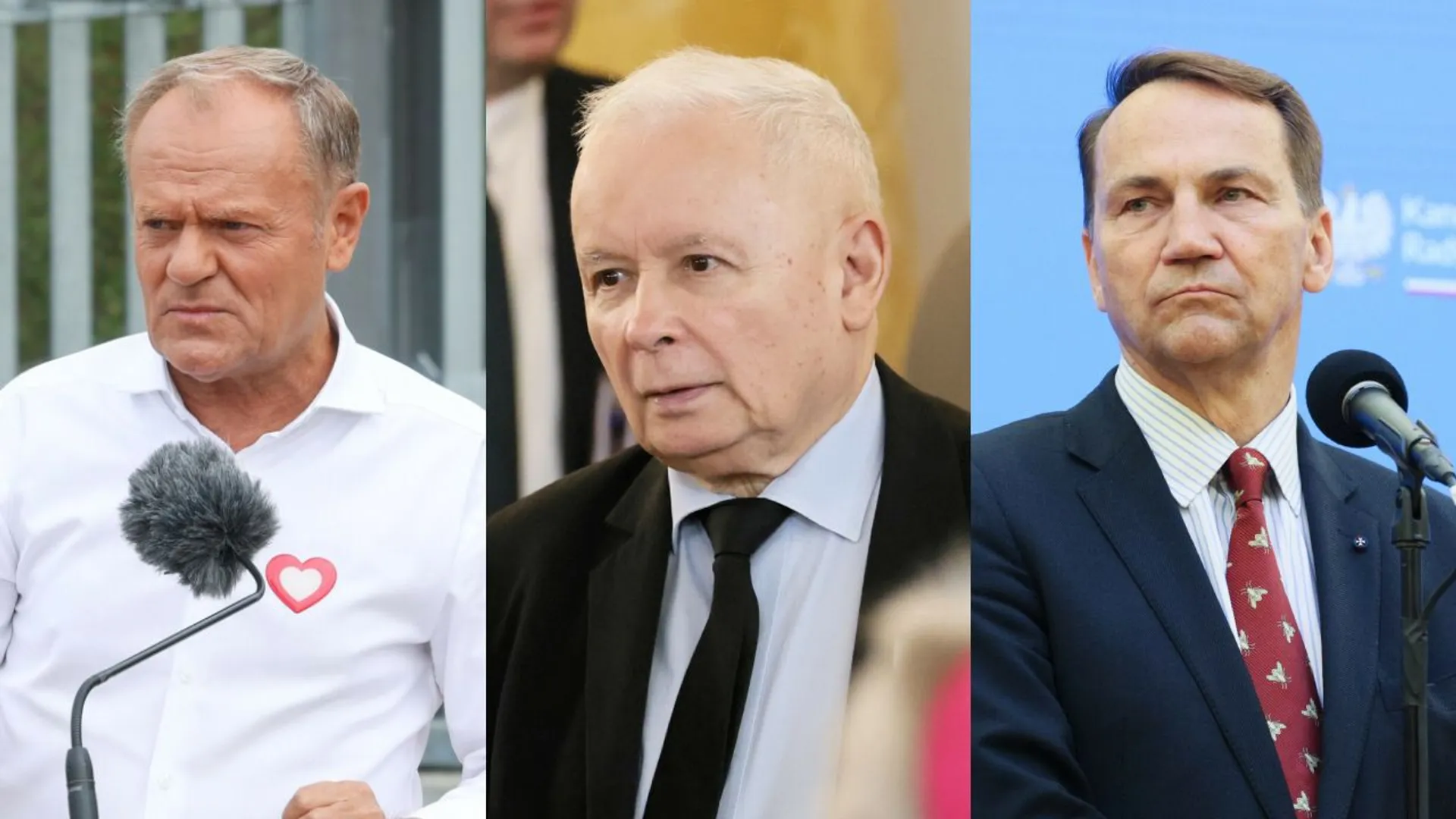 Tusk, Kaczyński, Sikorski