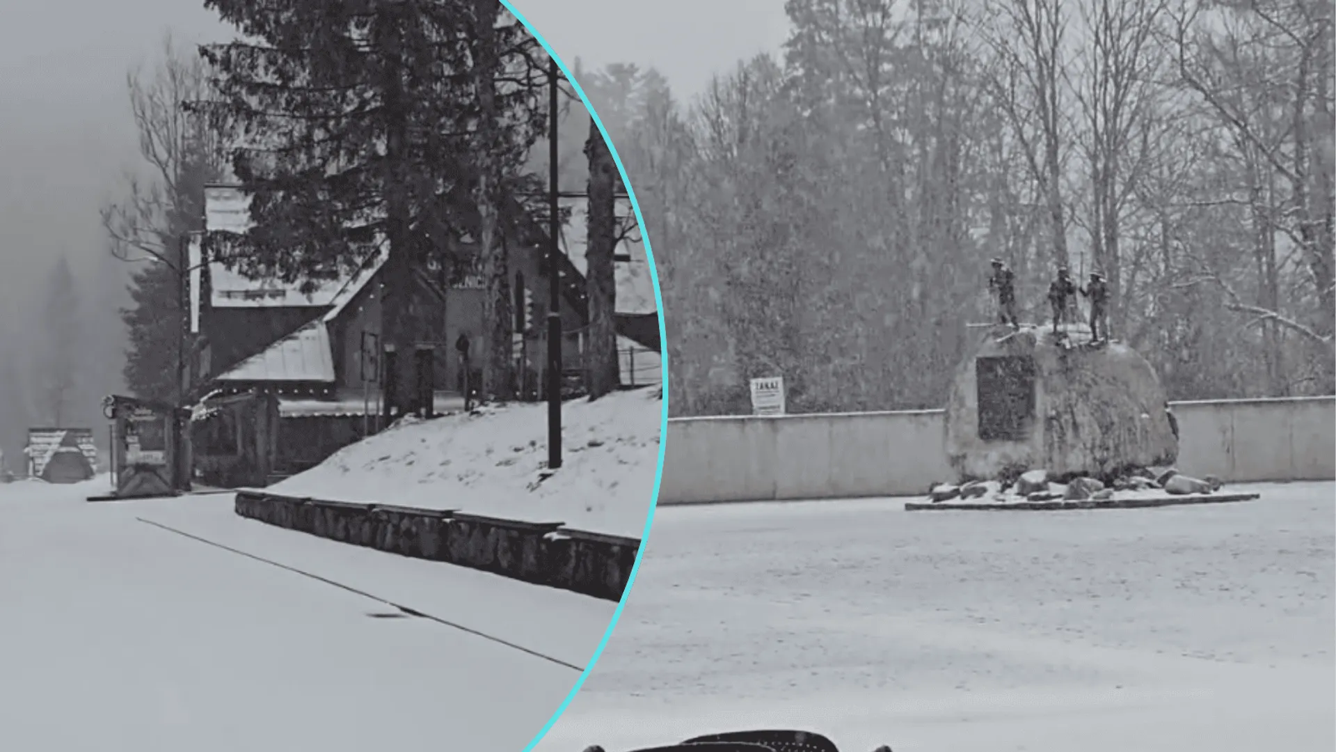 Niespodziewany atak zimy w polskim mieście. Wystarczyło kilkanaście minut i zrobiło się totalnie biało