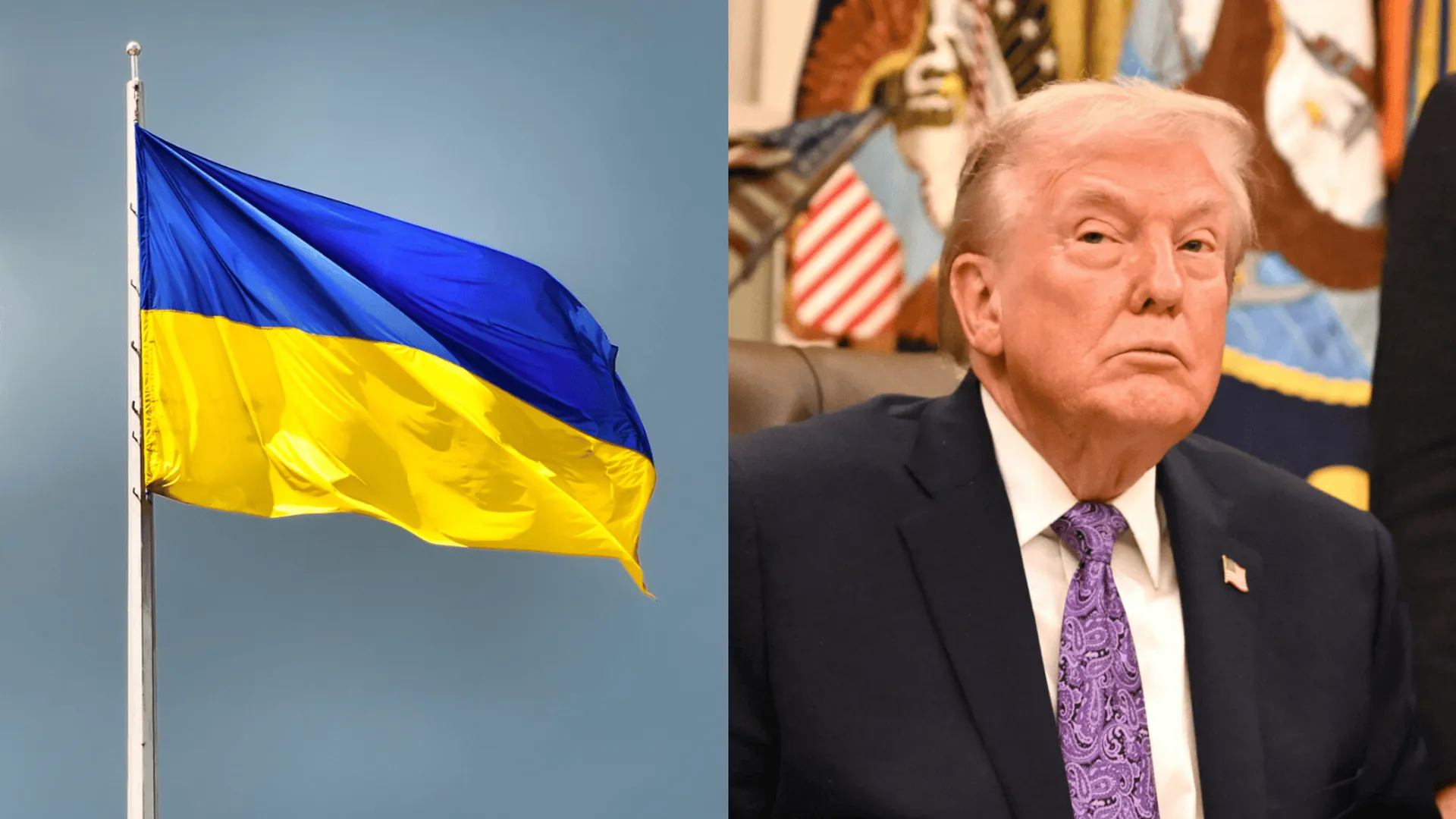 Donald Trump, flaga Ukrainy