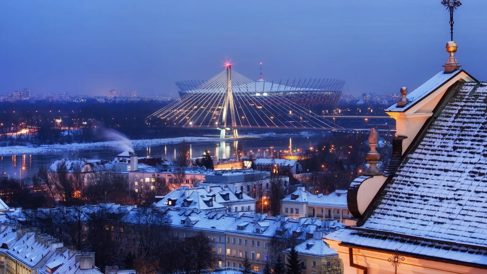 Warszawa zimą, awaria