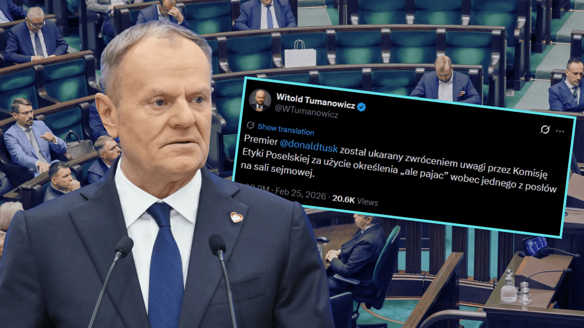 Tusk ukarany: Sejmowa Komisja Etyki reaguje na słowa o „pajacu”