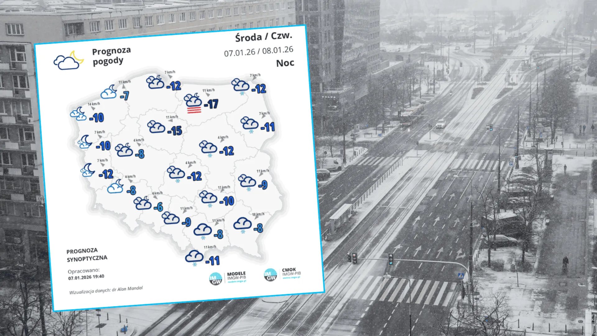 Atak zimy w Polsce: Siarczysty mróz i śnieżyce paraliżują województwa