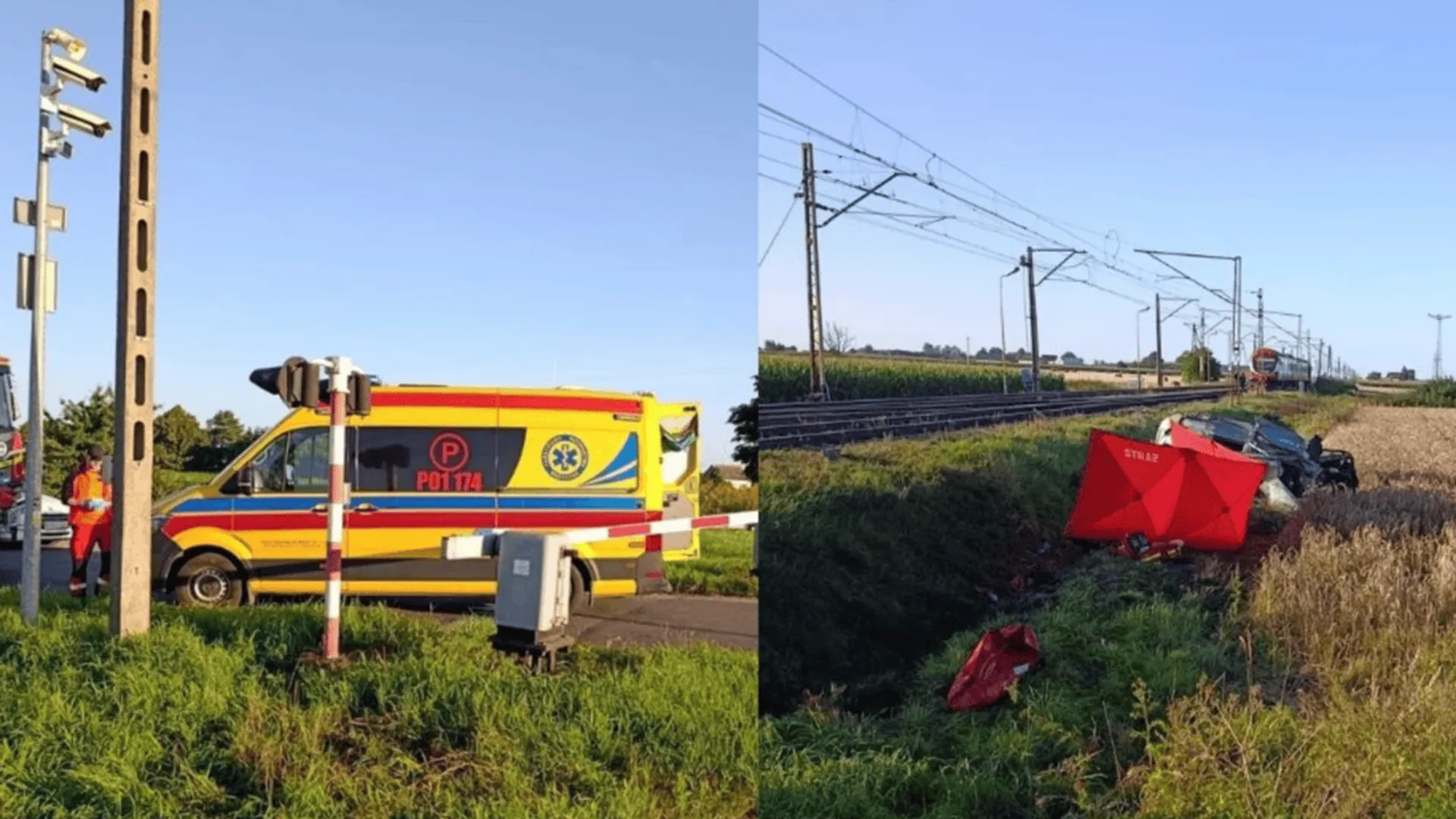 Tragiczny wypadek na przejeździe kolejowym. Zginął policjant po służbie