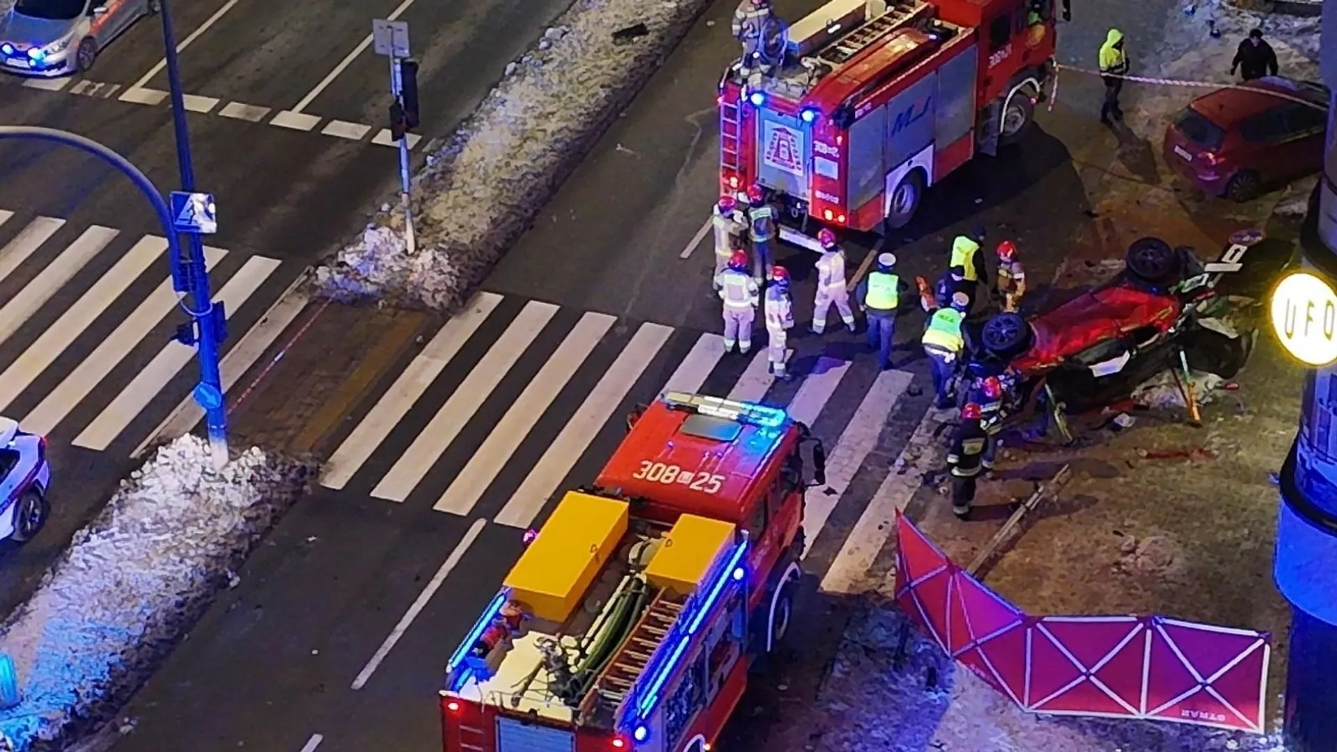 Potworny wypadek, wypadek Warszawa