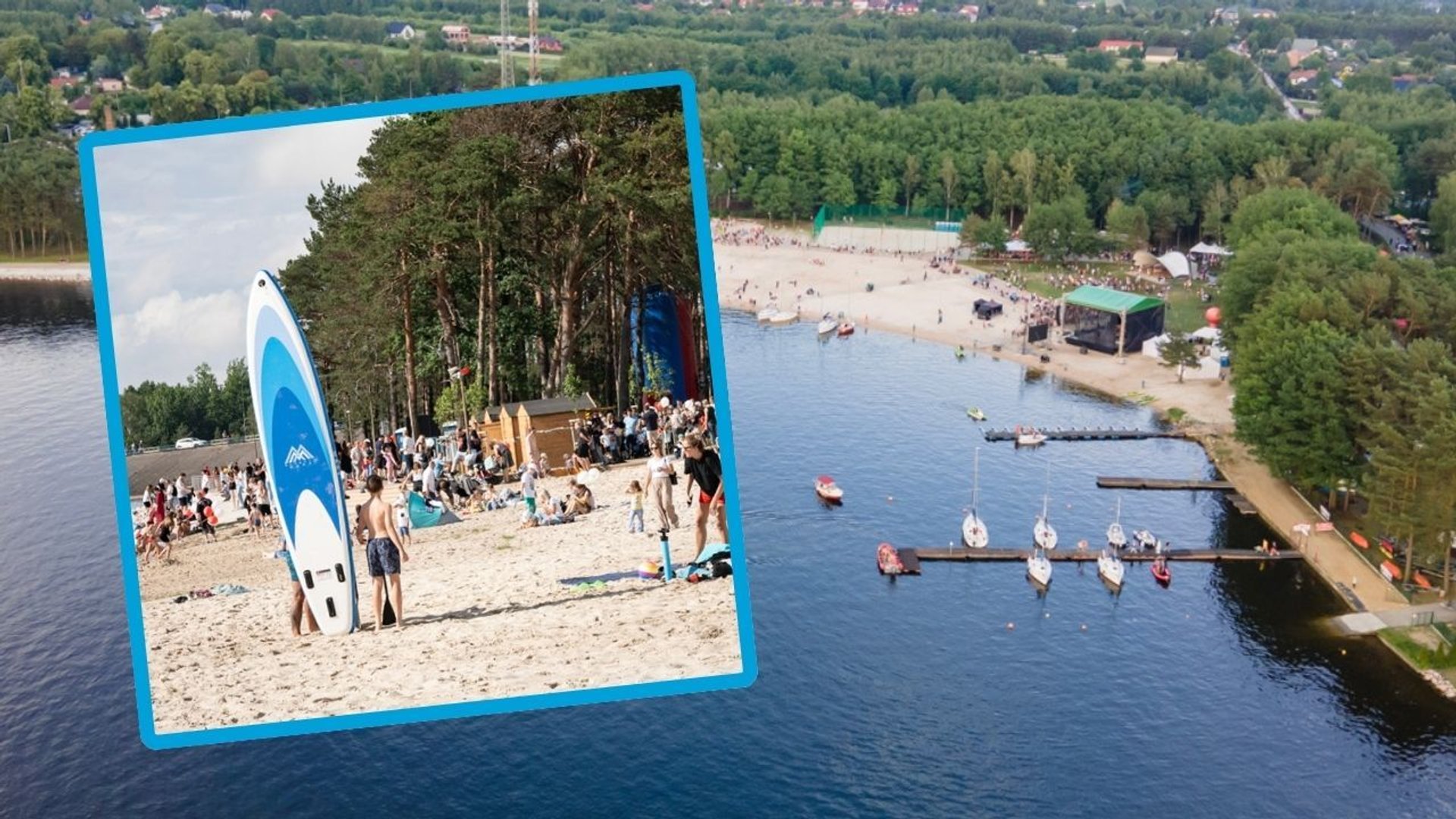 Zalew Sulejowski, plaża w Smardzewicach