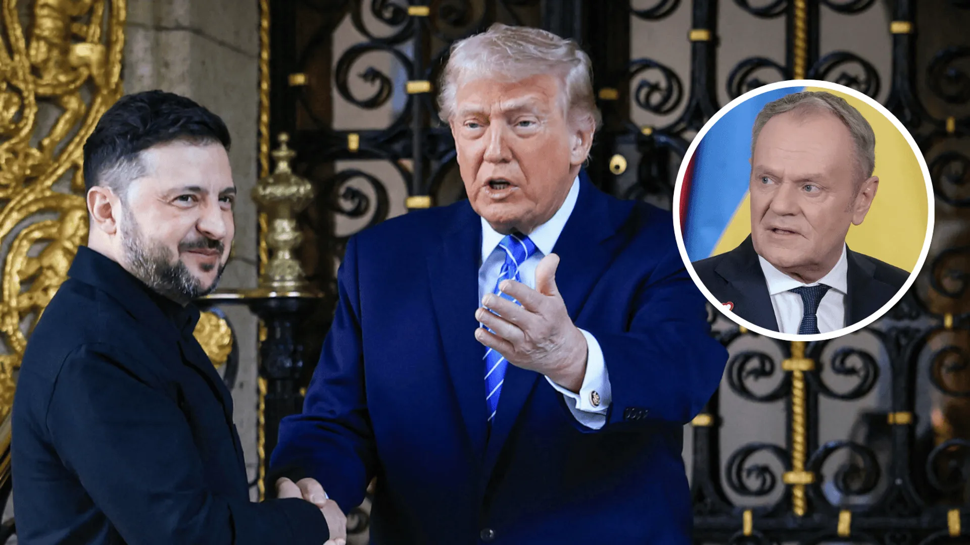 Zełenski, Trump, Tusk