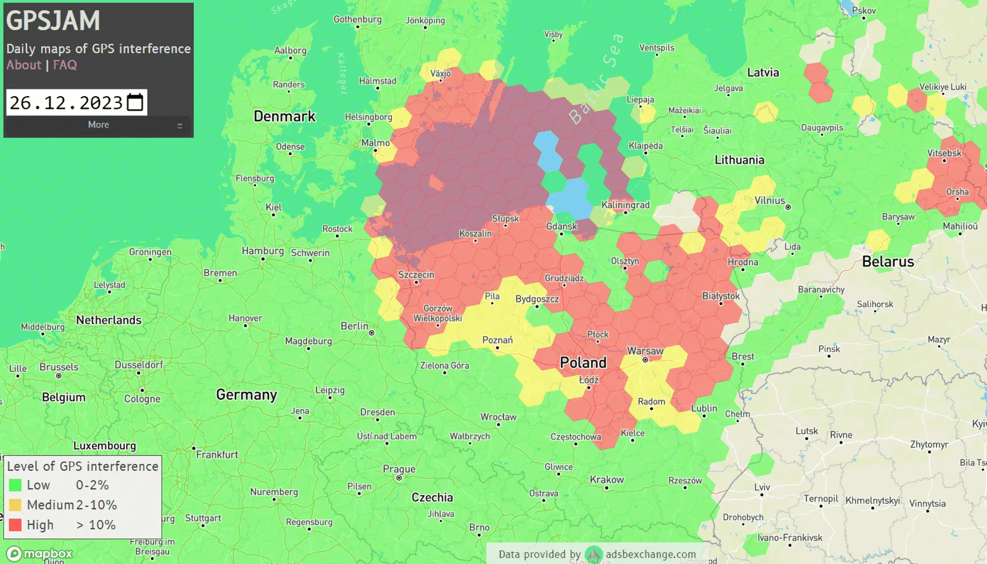 zaklocenia gps