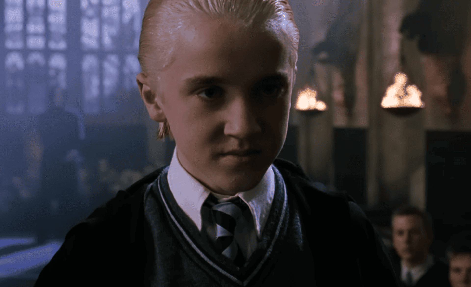 Tom Felton jako Lucjusz Malfoy w Harry Potter HBO