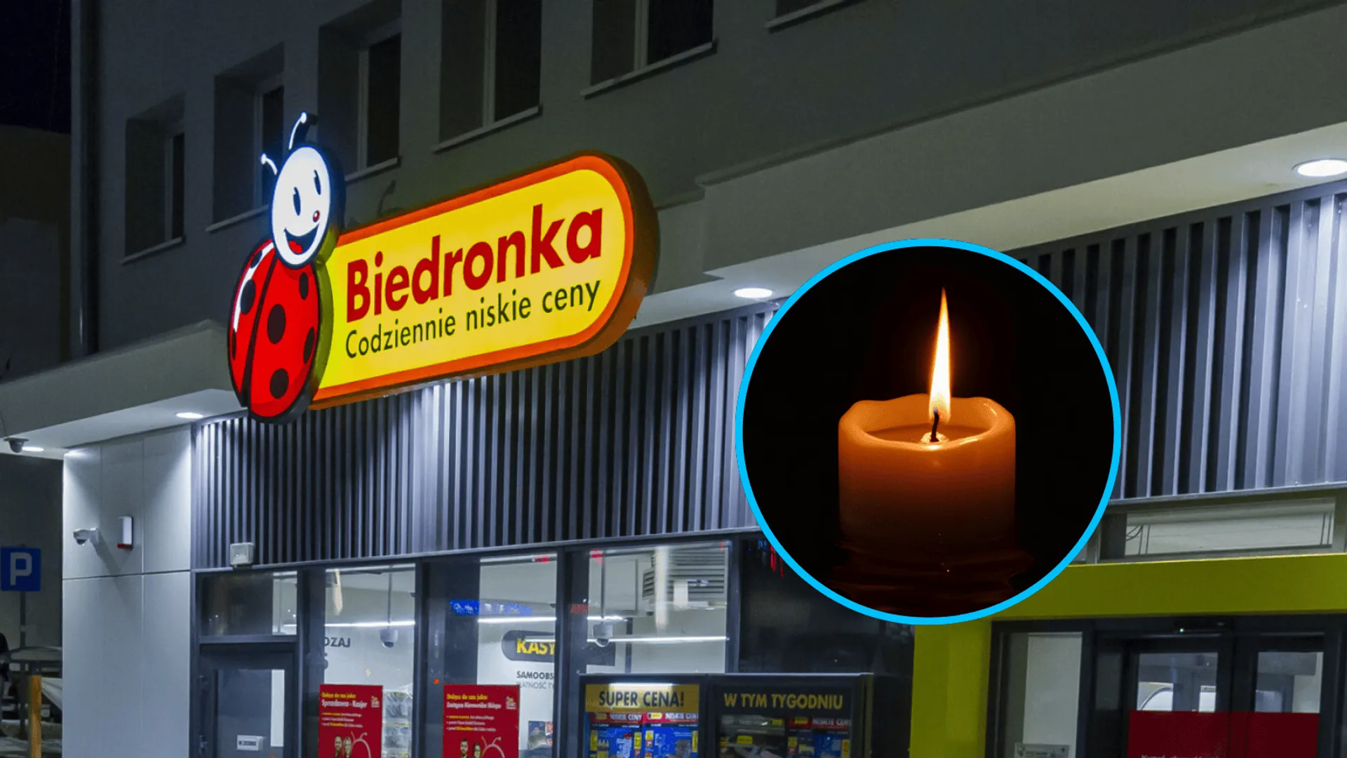 Biedronka, świeczka