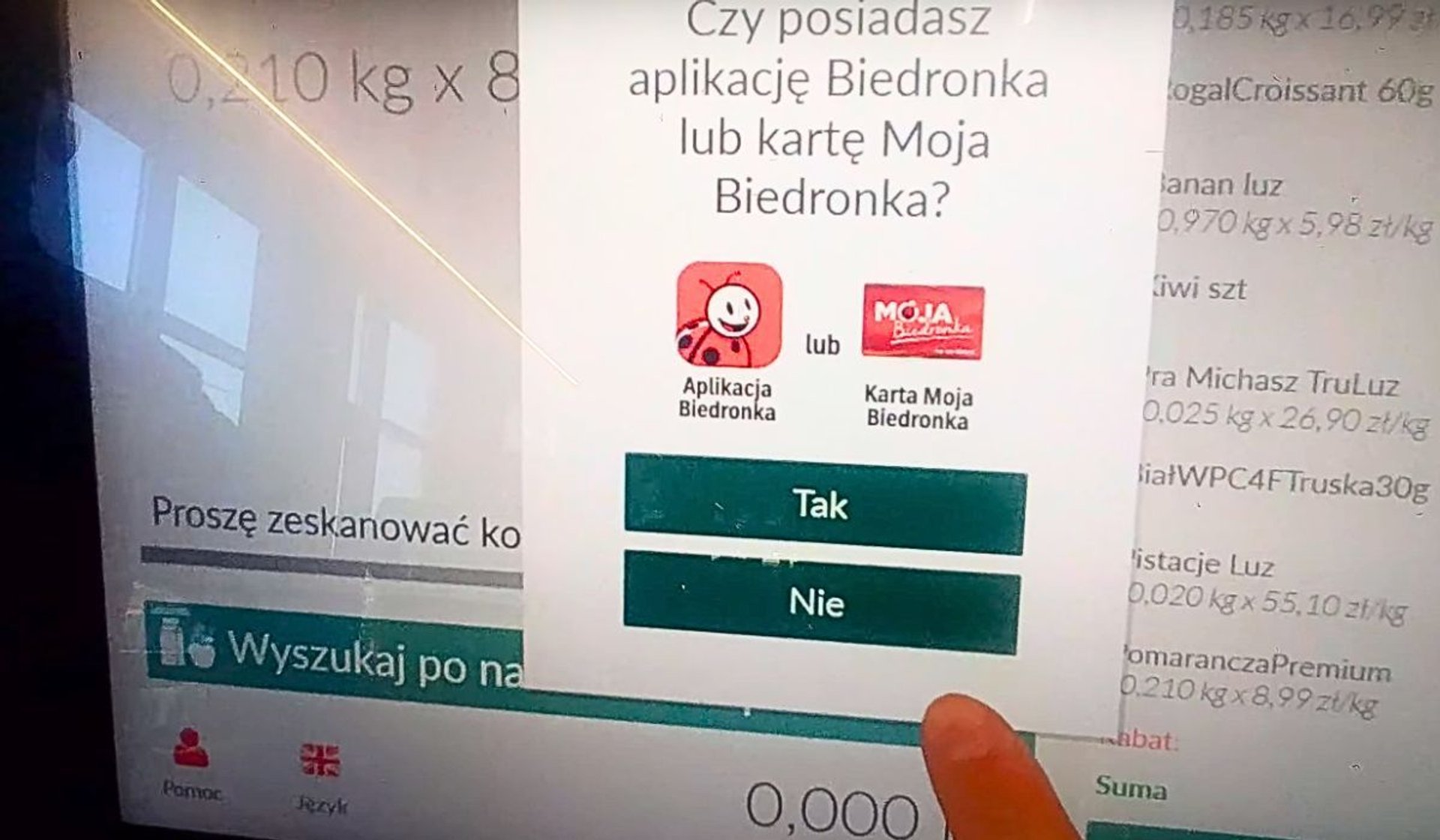 kasa samoobsługowa biedronki