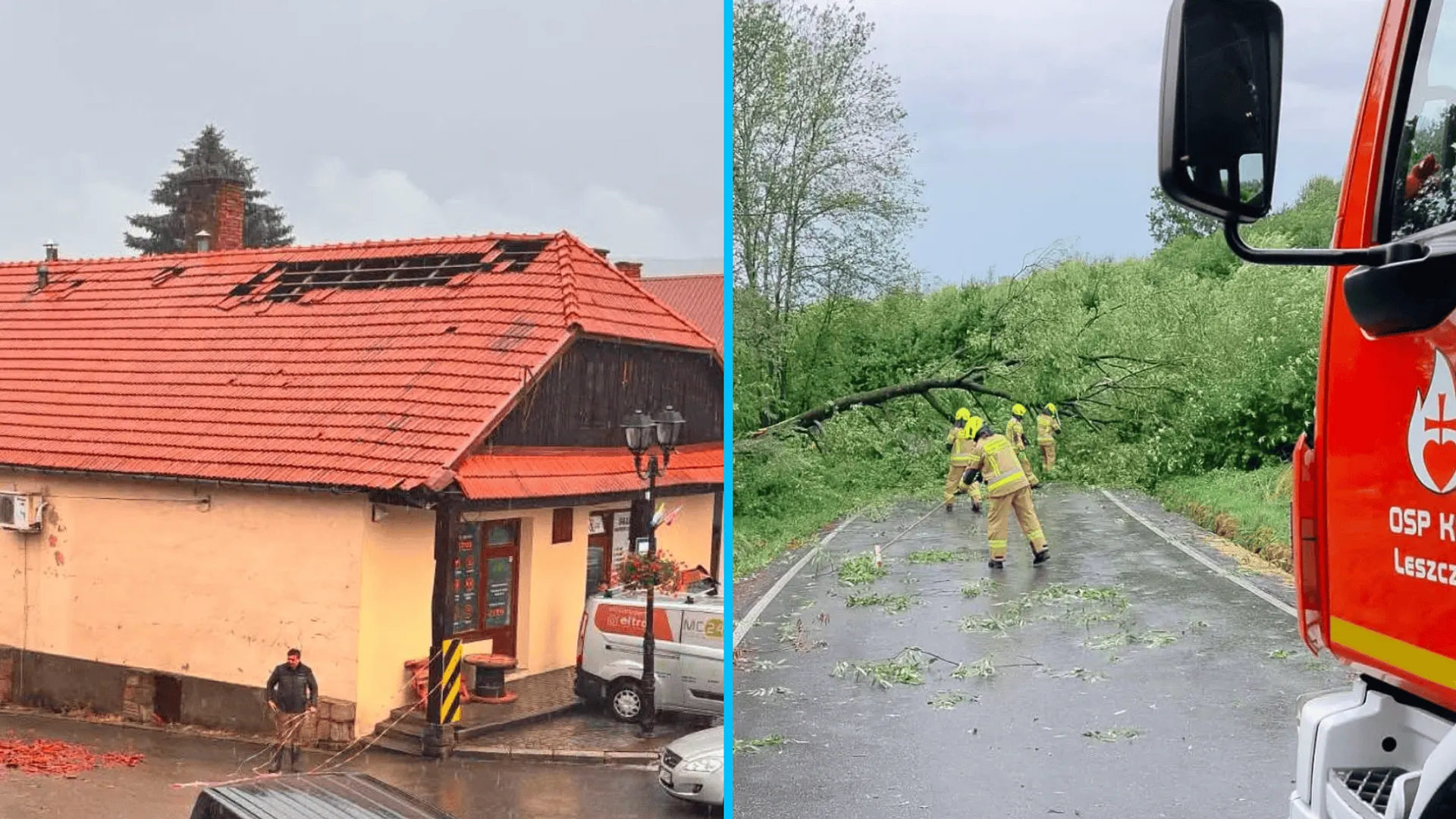 Gwałtowna burza nad Małopolską