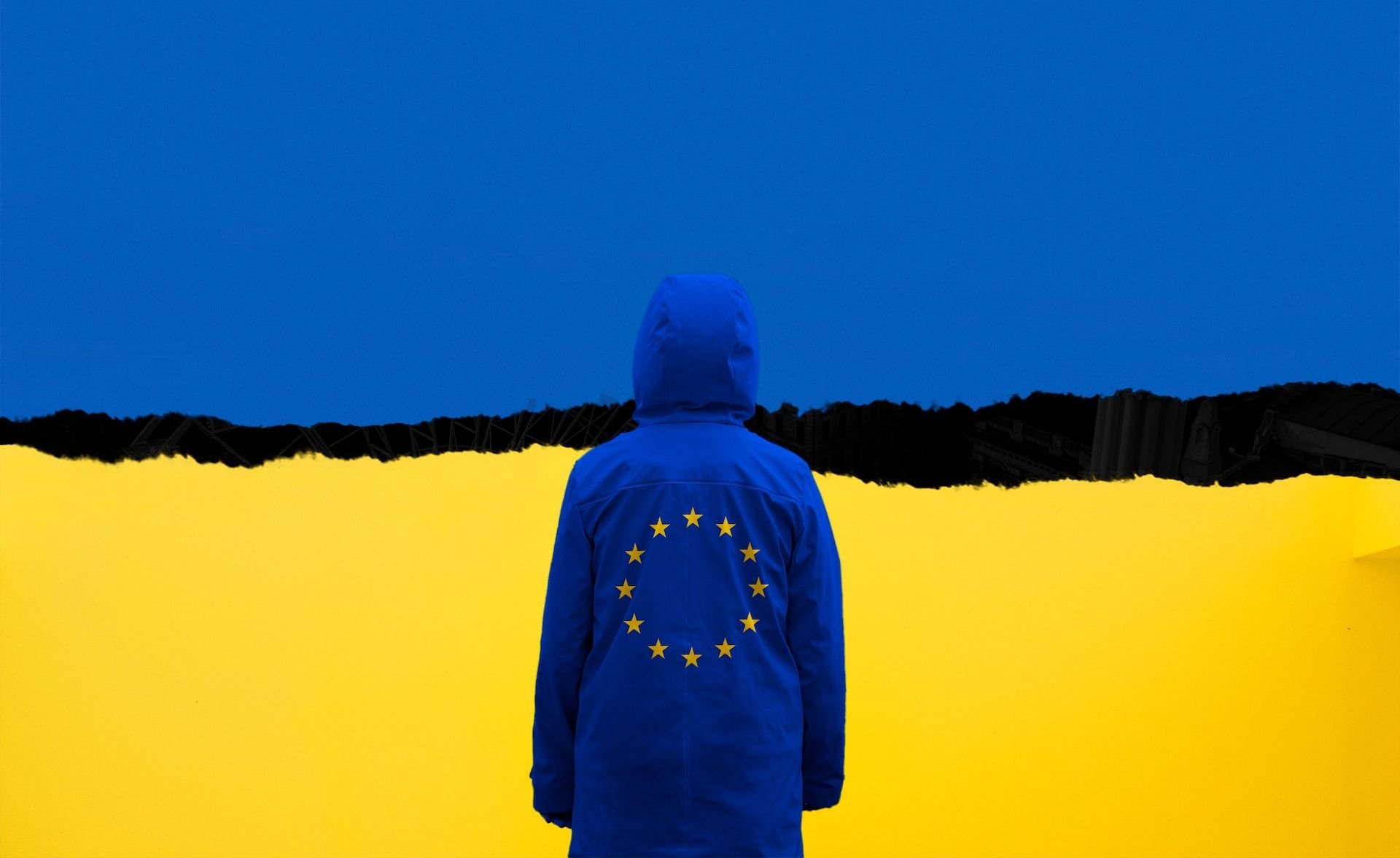 flaga UE i Ukrainy