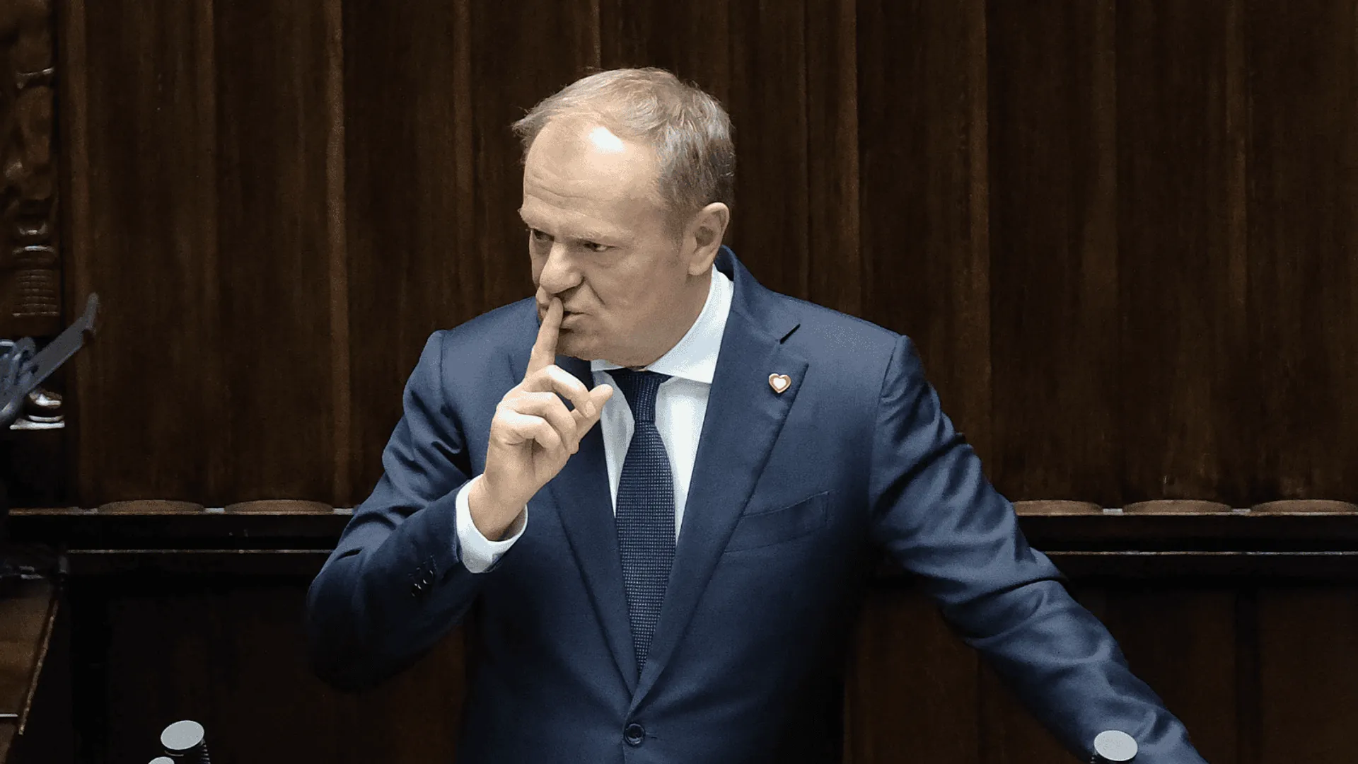 Donald Tusk podczas przemówienia w sejmie.