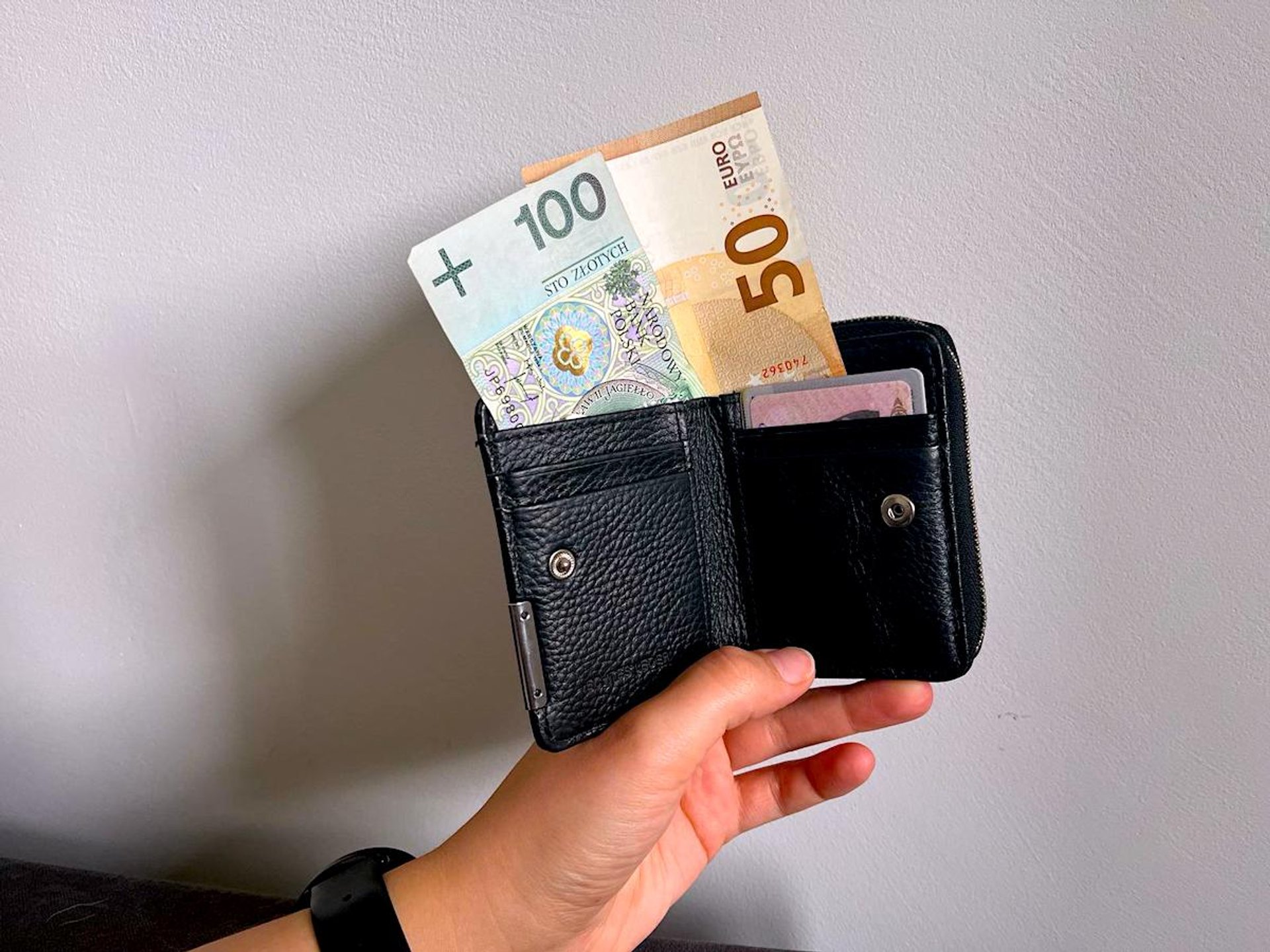 pieniądze, euro, portfel