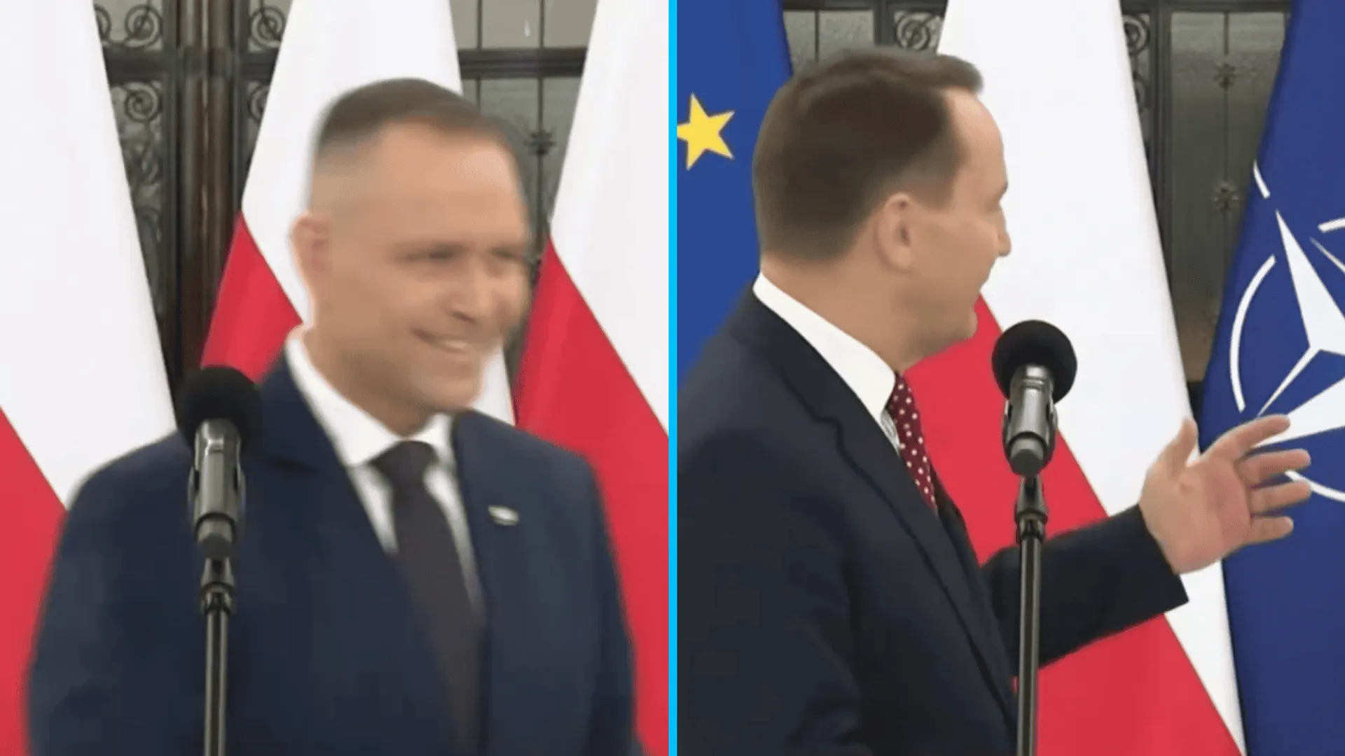 Karol Nawrocki, Radosław Sikorski, fot. Kinga Gajewska/X