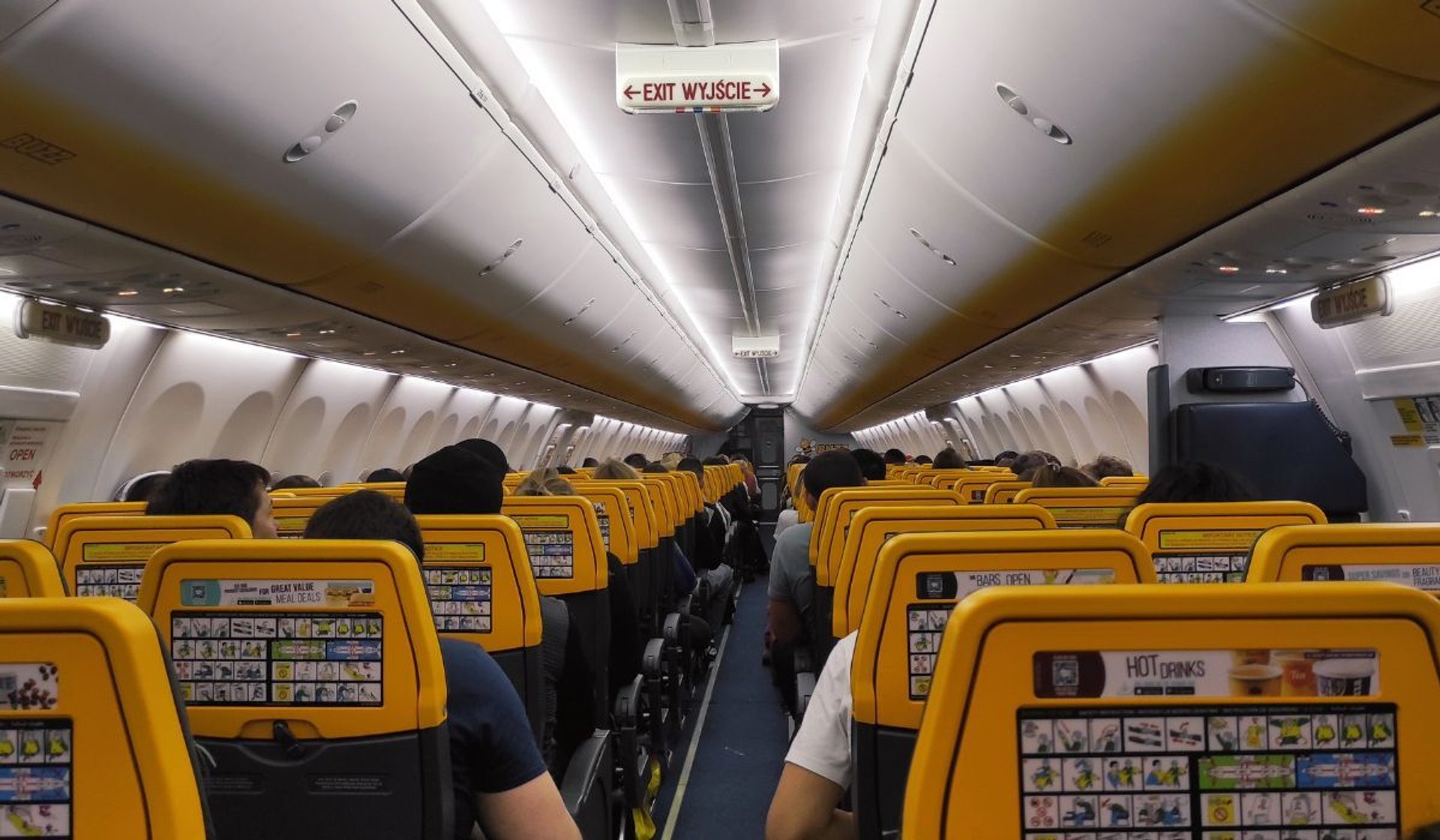 pokład samolotu Ryanair samolot