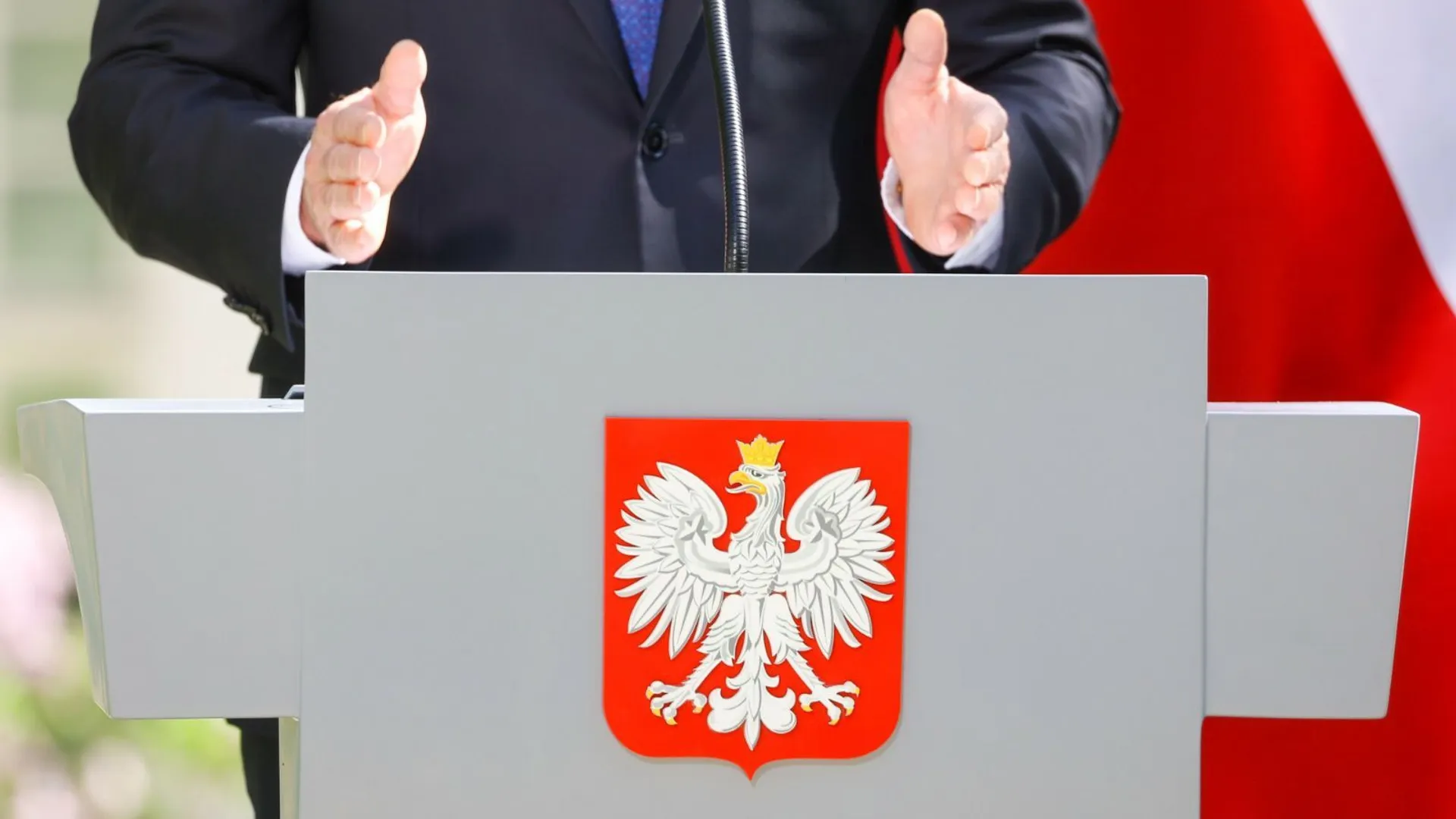 flaga i godło Polski 