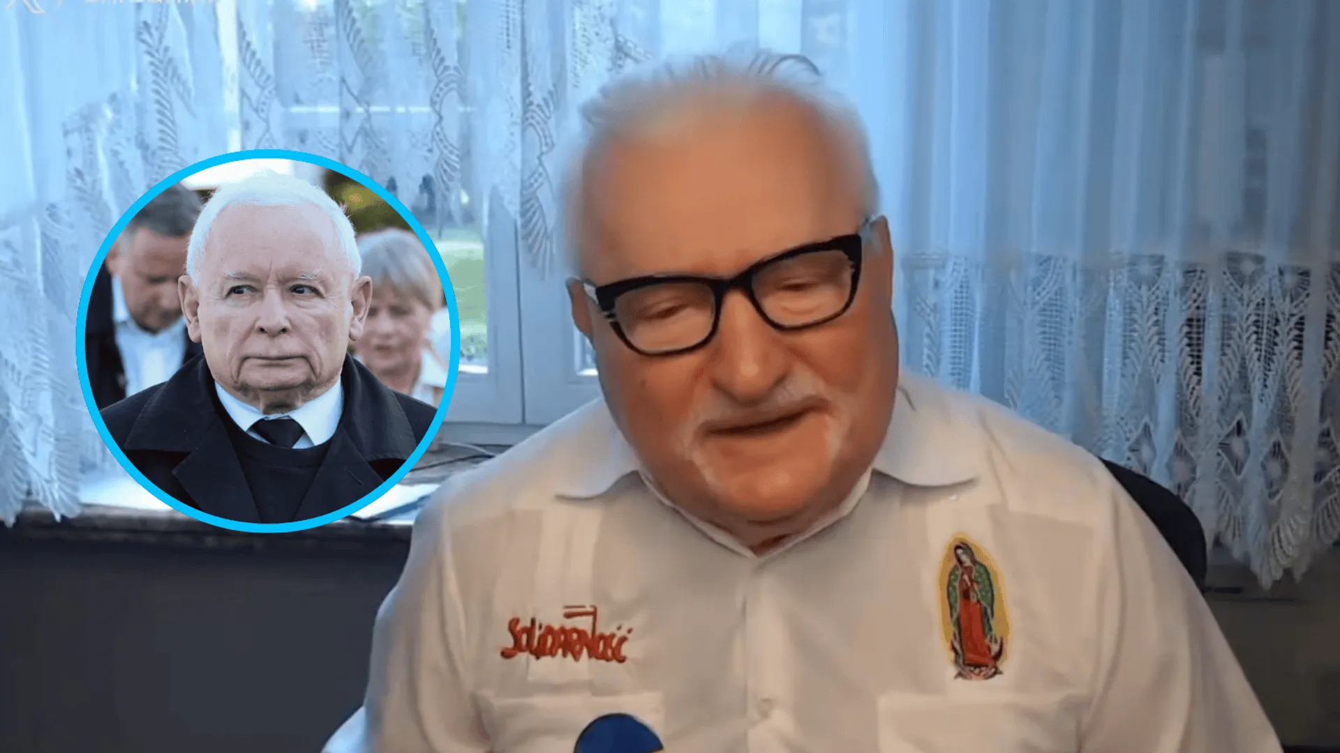 Lech Wałęsa i Jarosław Kaczyński (w kółku)