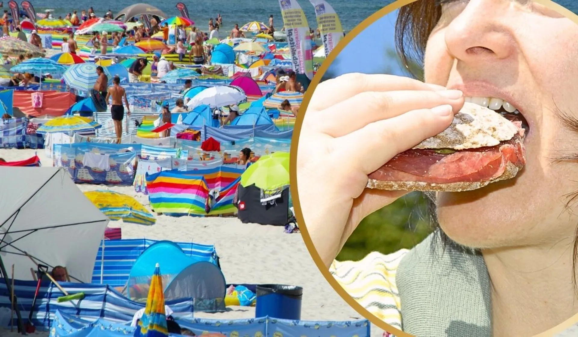 posiłek na plaży