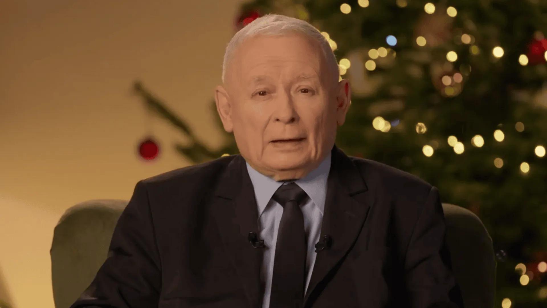 Jarosław Kaczyński podczas świątecznego wystąpienia opublikowanego w mediach społecznościowych