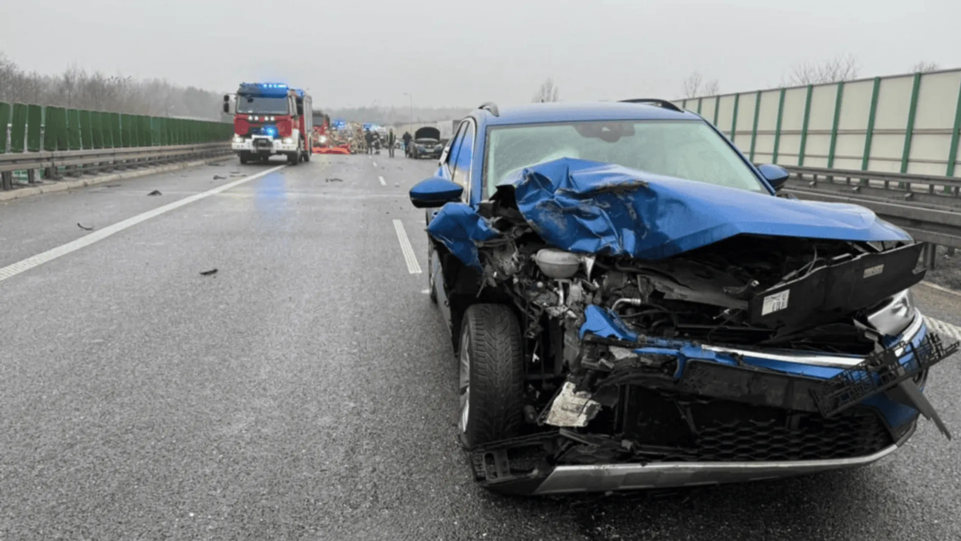 Karambol na drodze ekspresowej S8 w rejonie Przewodowic