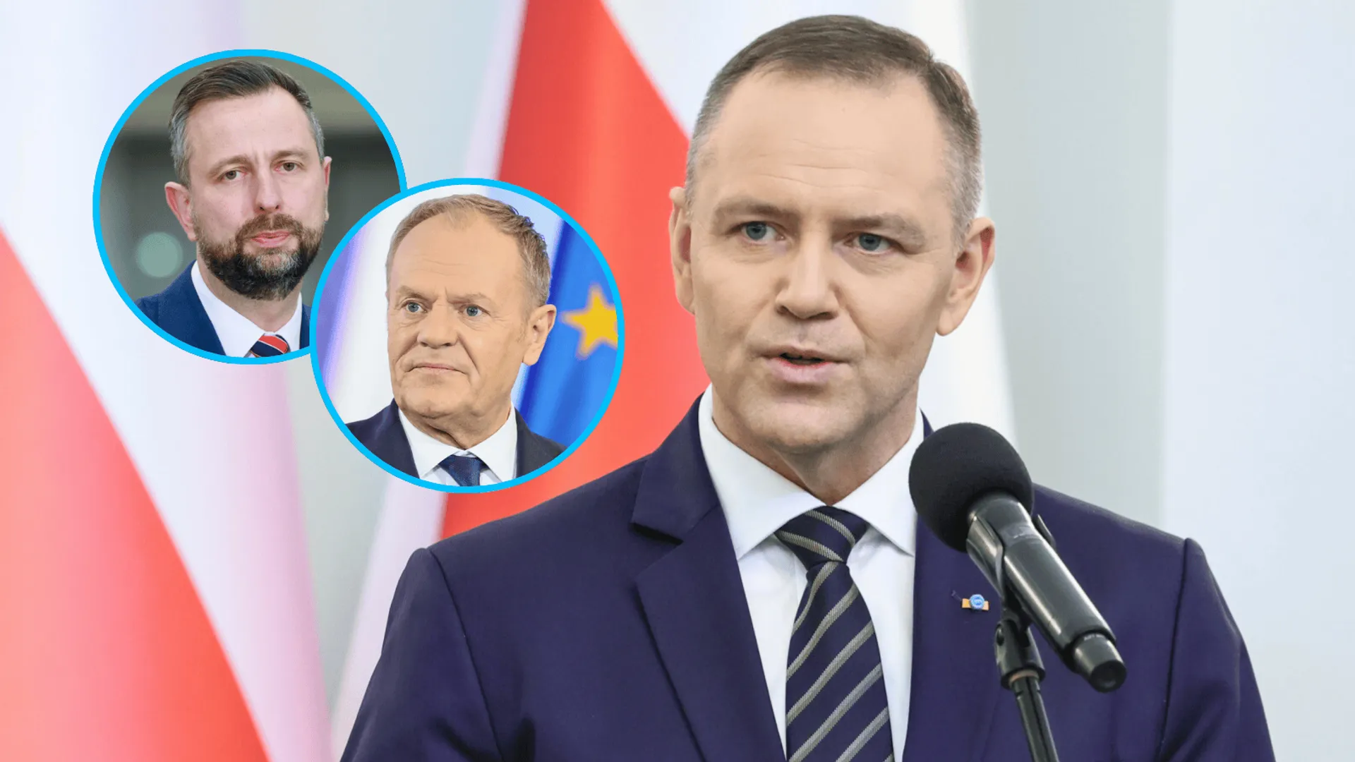 Karol Nawrocki, Donald Tusk, Władysław Kosiniak-Kamysz, fot. Anita Walczewska/East News, Adam Burakowski/East News