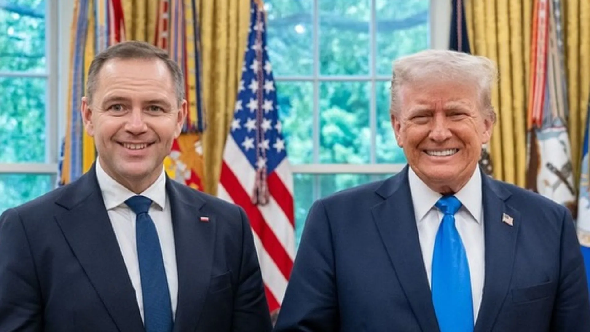 Karol Nawrocki obok Donalda Trumpa