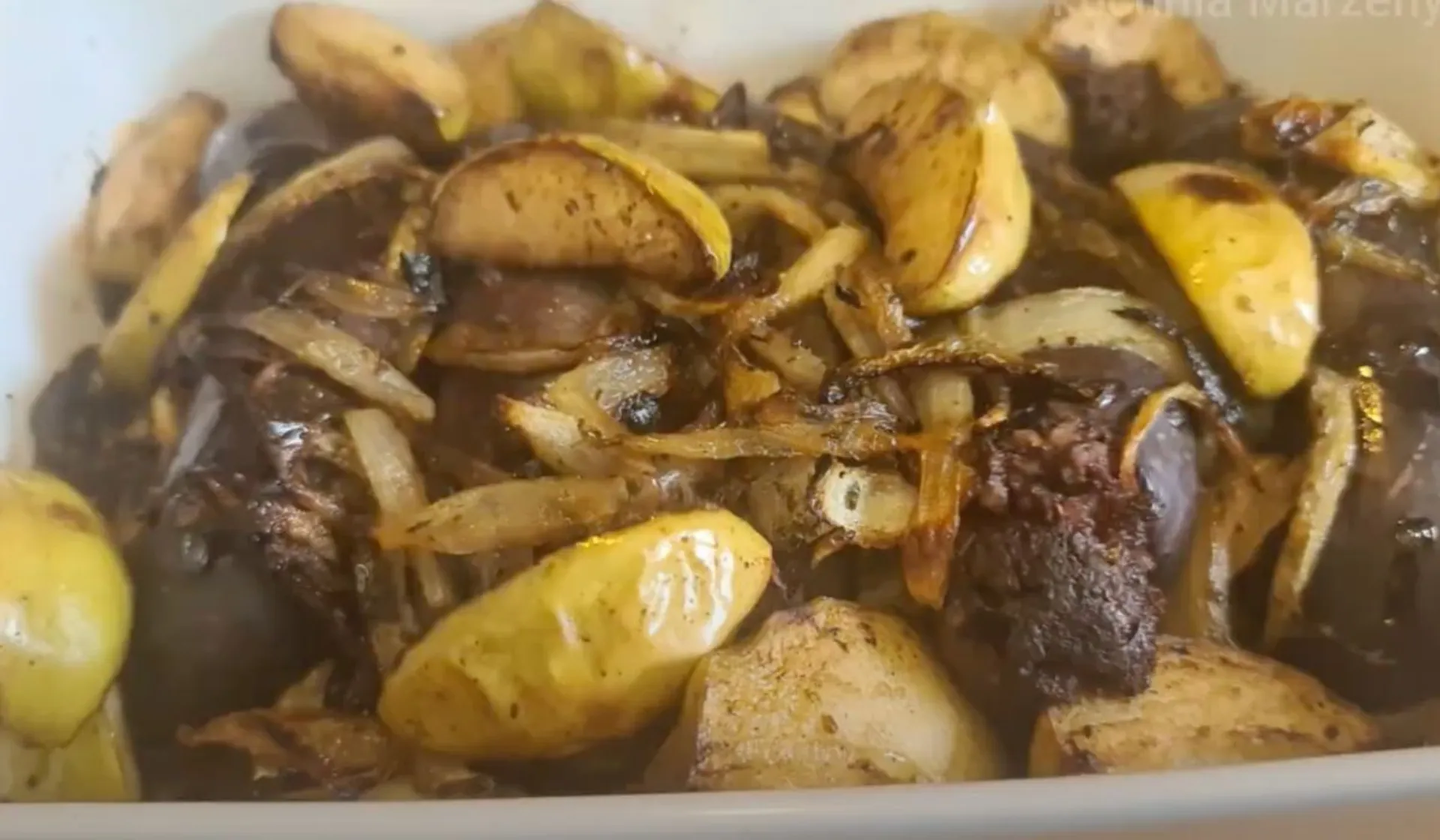 kaszanka pieczona z dodatkami 