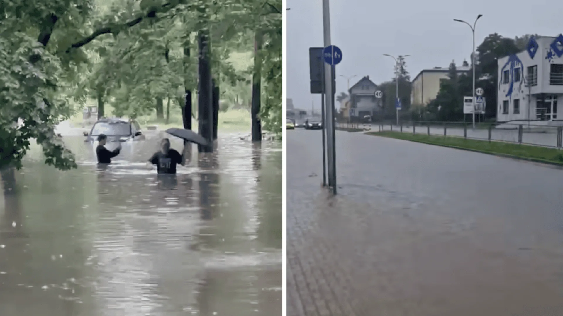 Deszcze, woda, ulice