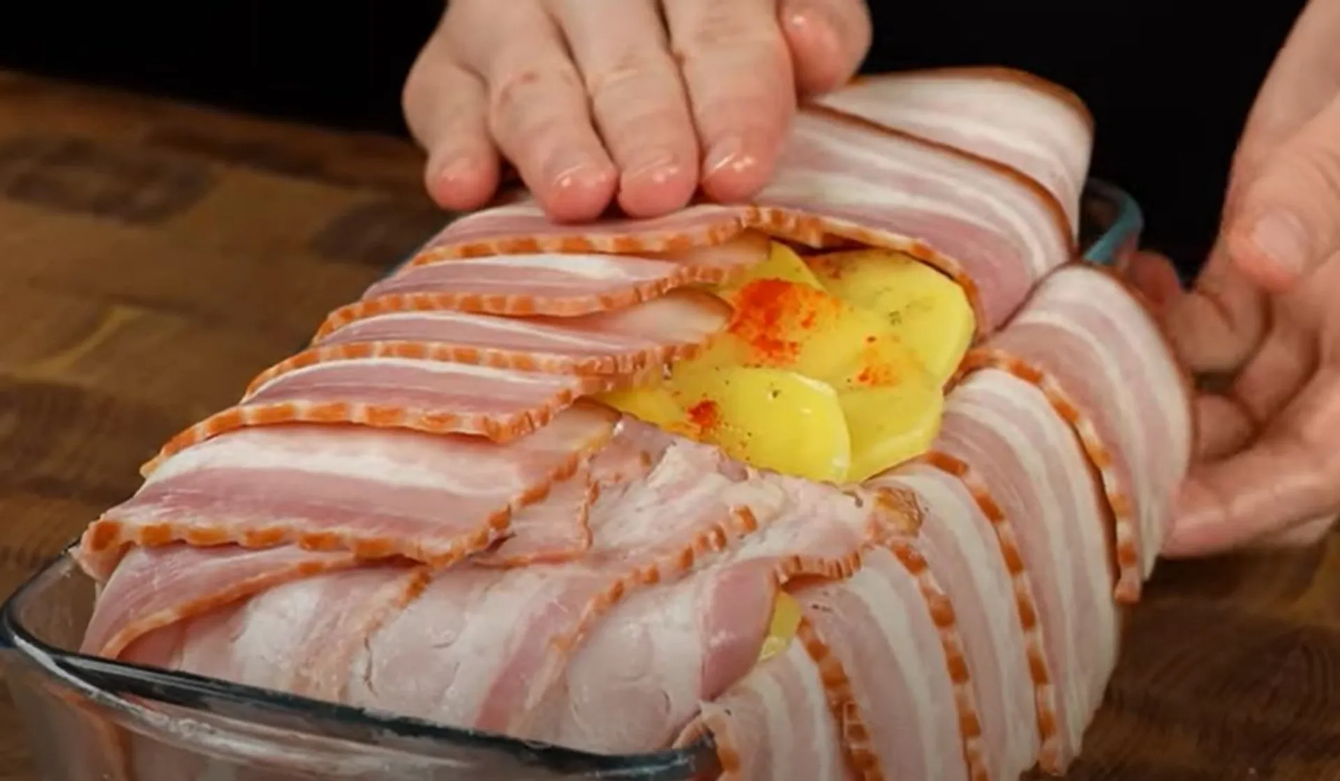 kolacja z ziemniaków i boczku