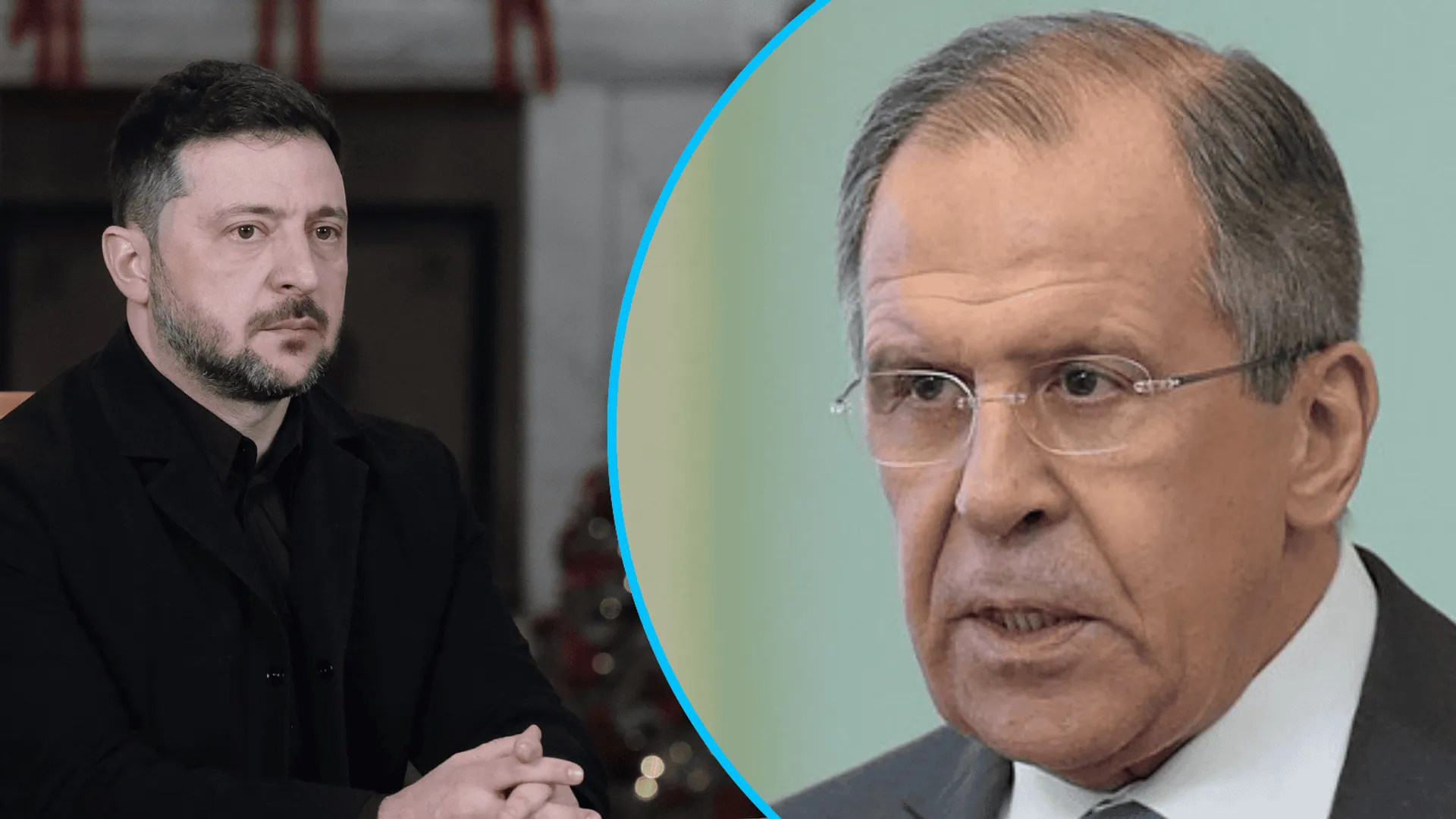 Wołodymyr Zełenski i Sergiej Ławrow