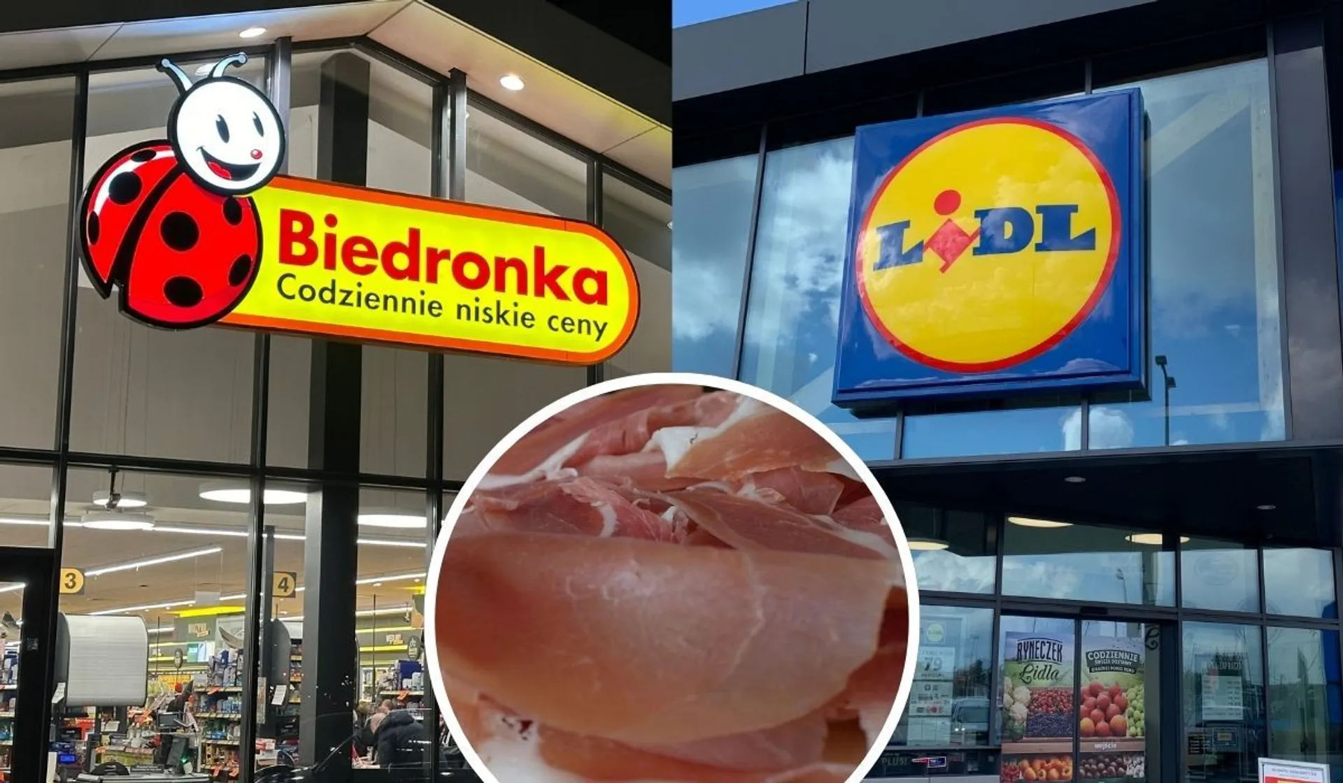 lidl biedronka szynka