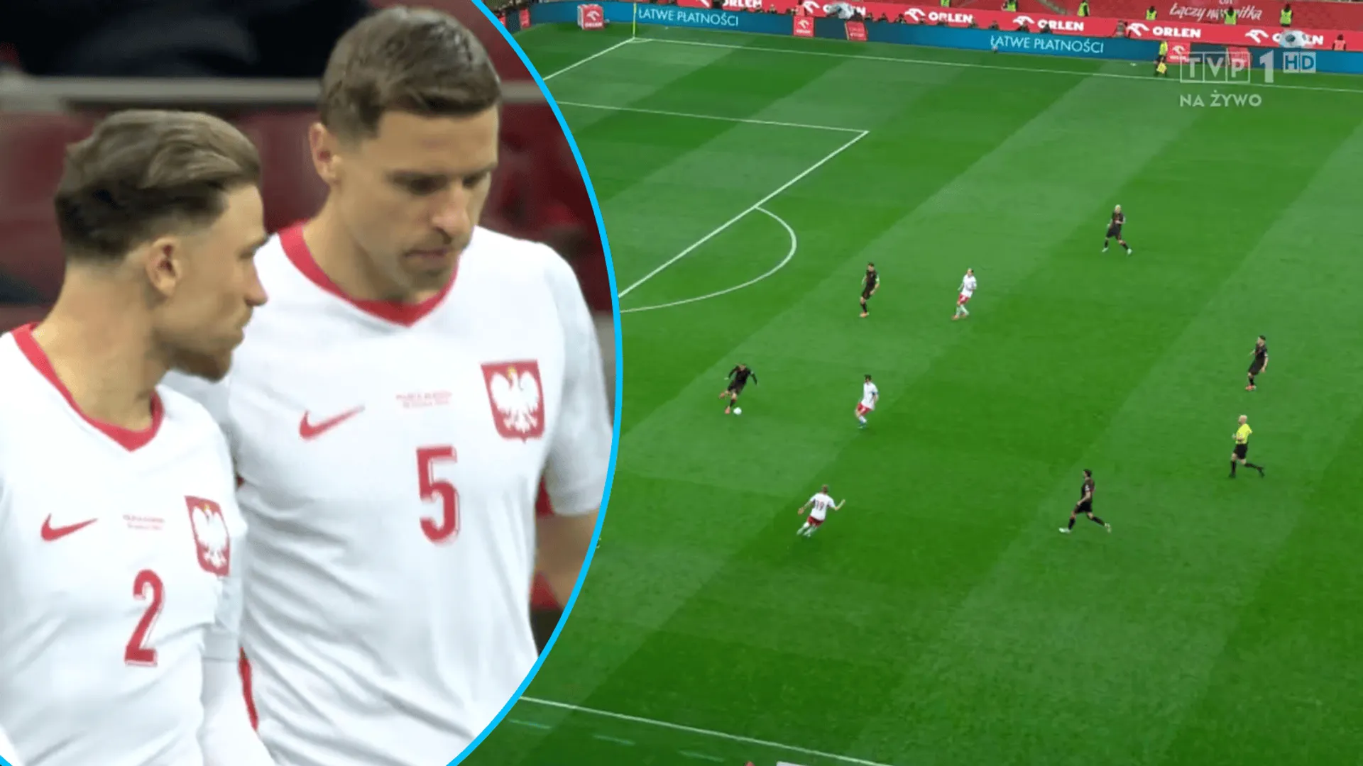 Mecz Polska-Albania, fot. TVP1