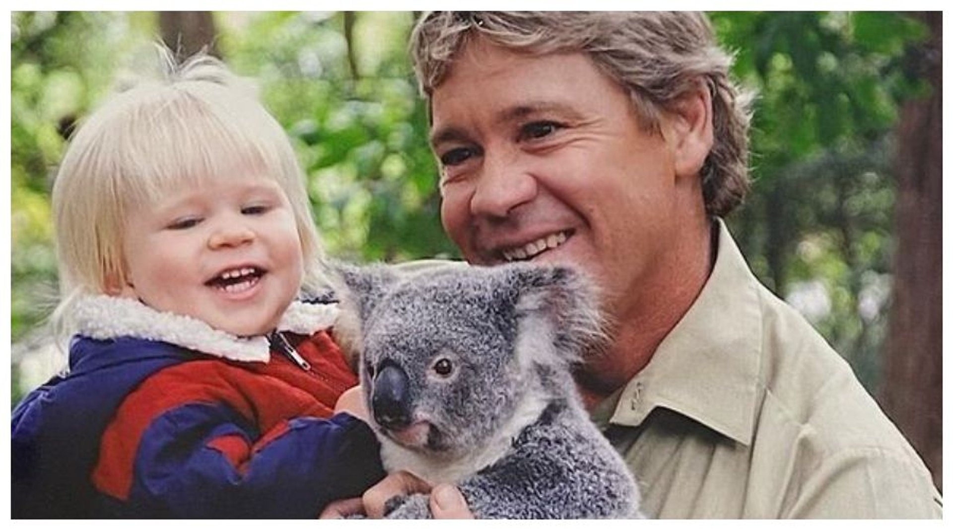 Steve Irwin z synkiem i koalą
