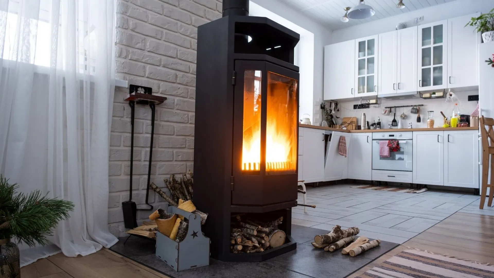 drewno, piec