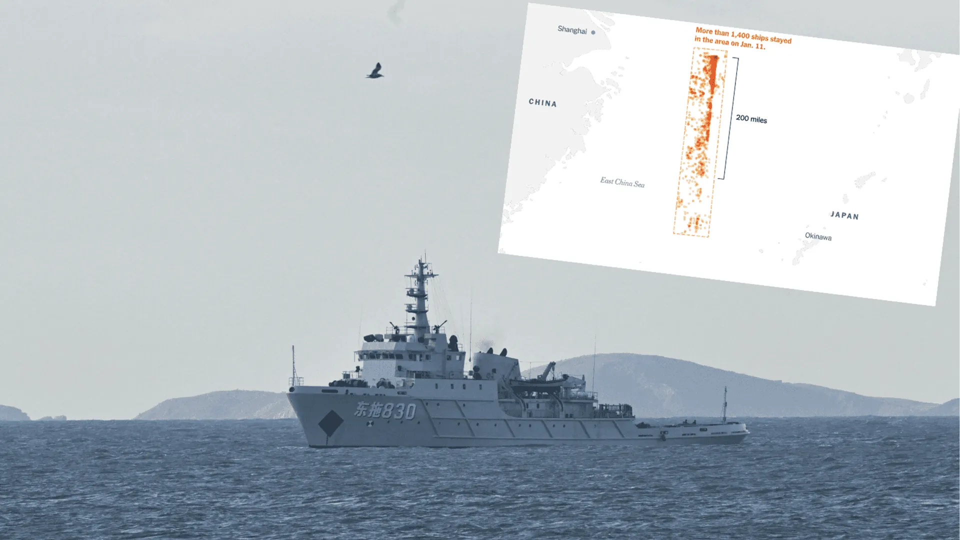 "Ściana" z tysięcy statków na morzu. Tajne działania na Dalekim Wschodzie