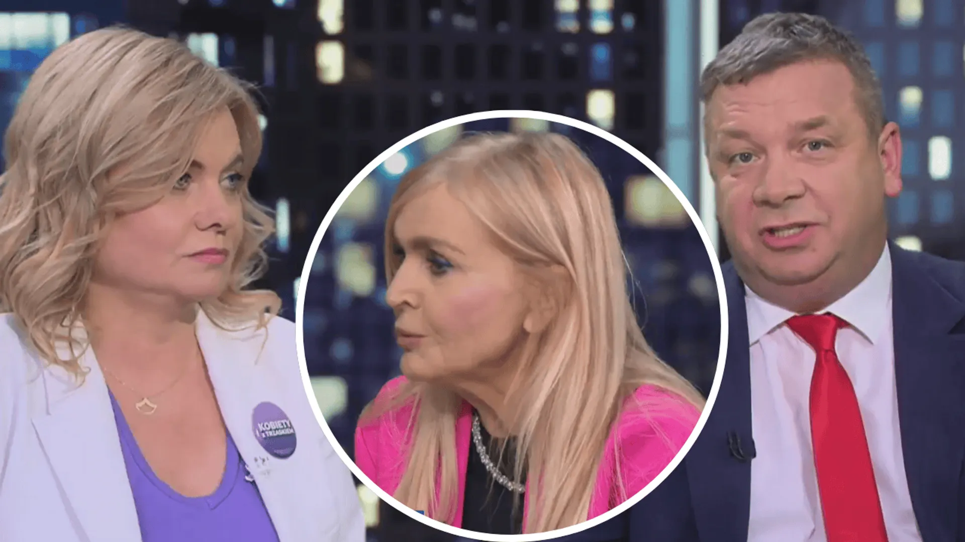 Dorota Łoboda, Michał Wójcik i Monika Olejnik