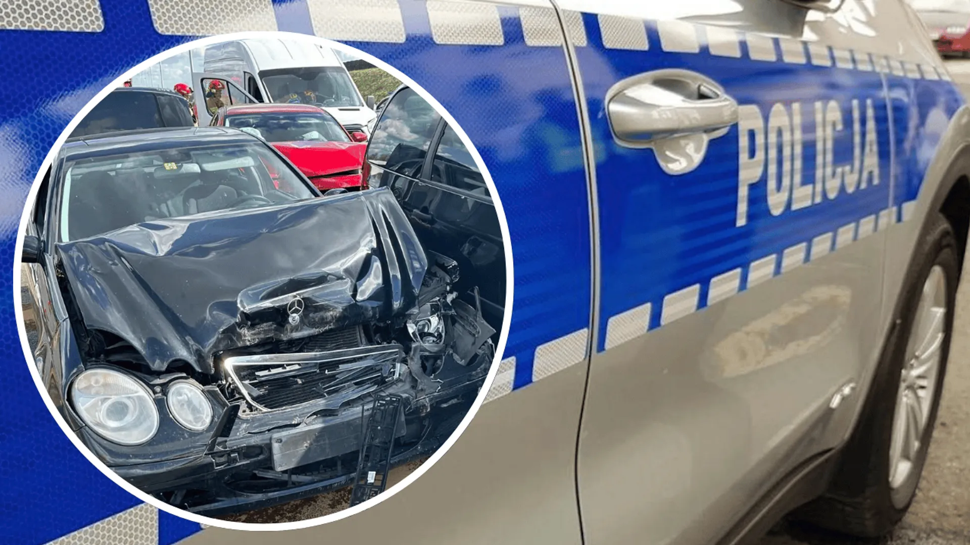 wypadek na S2, policja