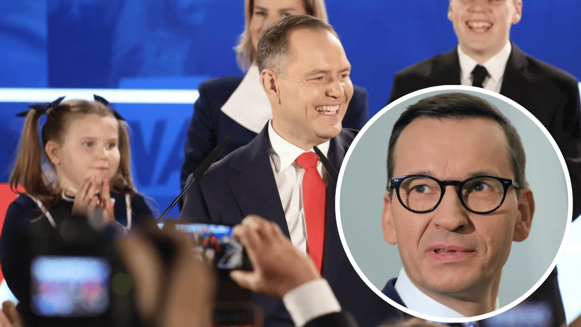 Kasia Nawrocka, Karol Nawrocki i Mateusz Morawiecki